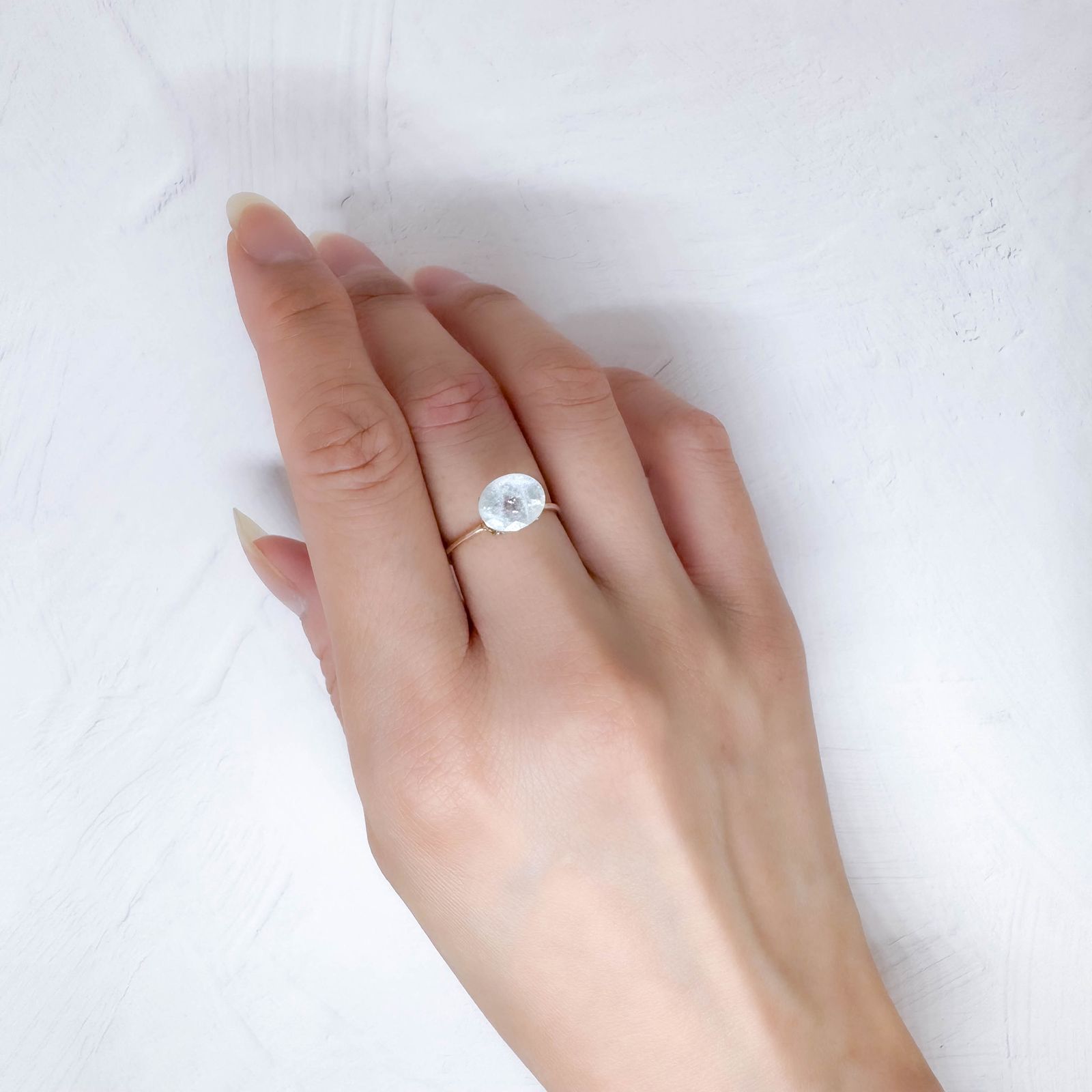 イリデッセンスアクアマリン ブラジル産 1.68ct [250730837]9x7.4mm前後
