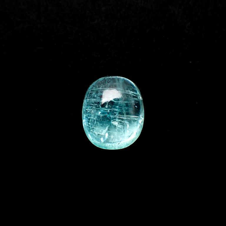 パライバトルマリン(宝石名トルマリン/別名パライバ・トルマリン)ブラジル・キントス鉱山産 0.792ct ソ付(宝貴協)[221018759]6.1x5.1mm前後