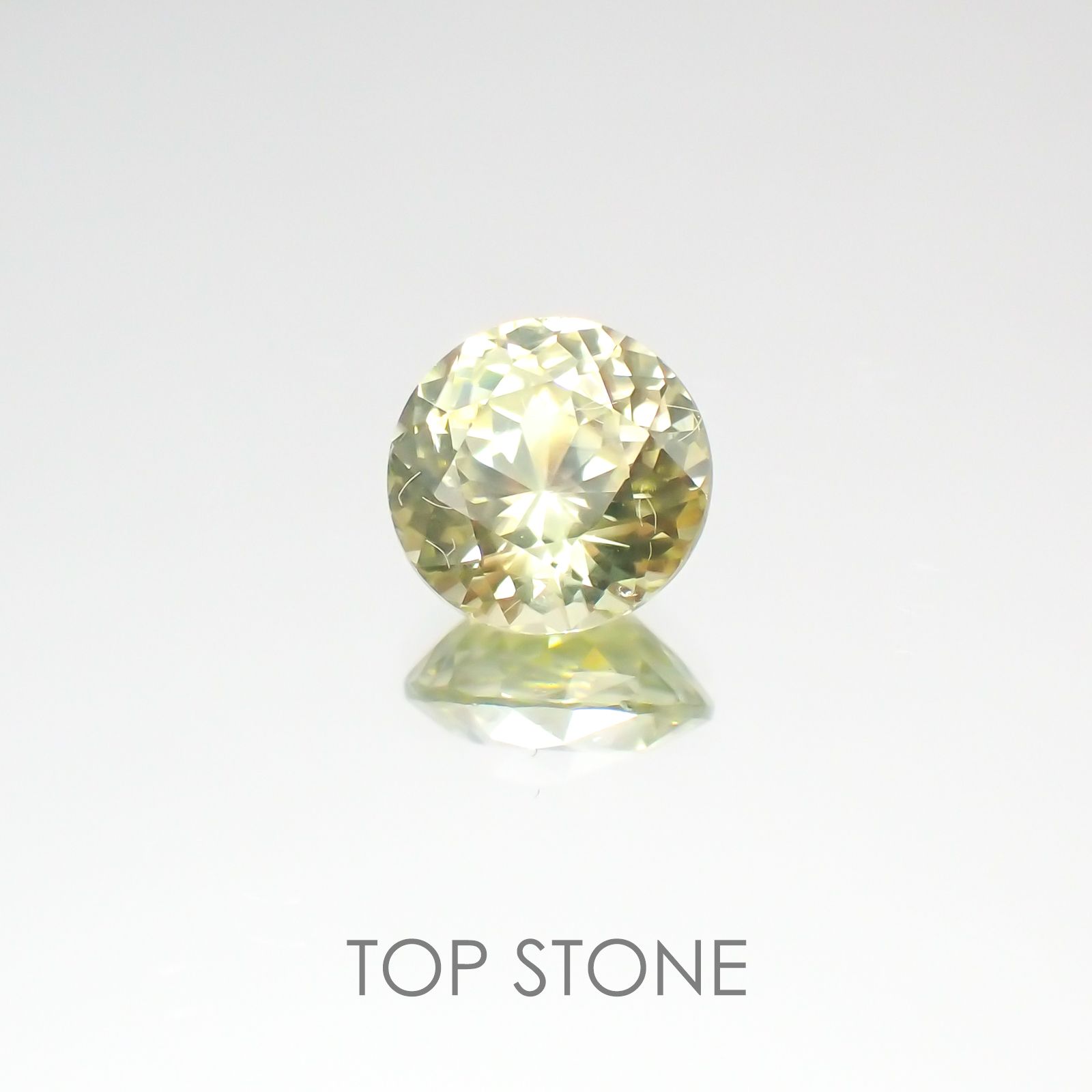 グリーンジルコン スリランカ,カンボジア産 ルース 1.87ct[20208054]7×7mm前後
