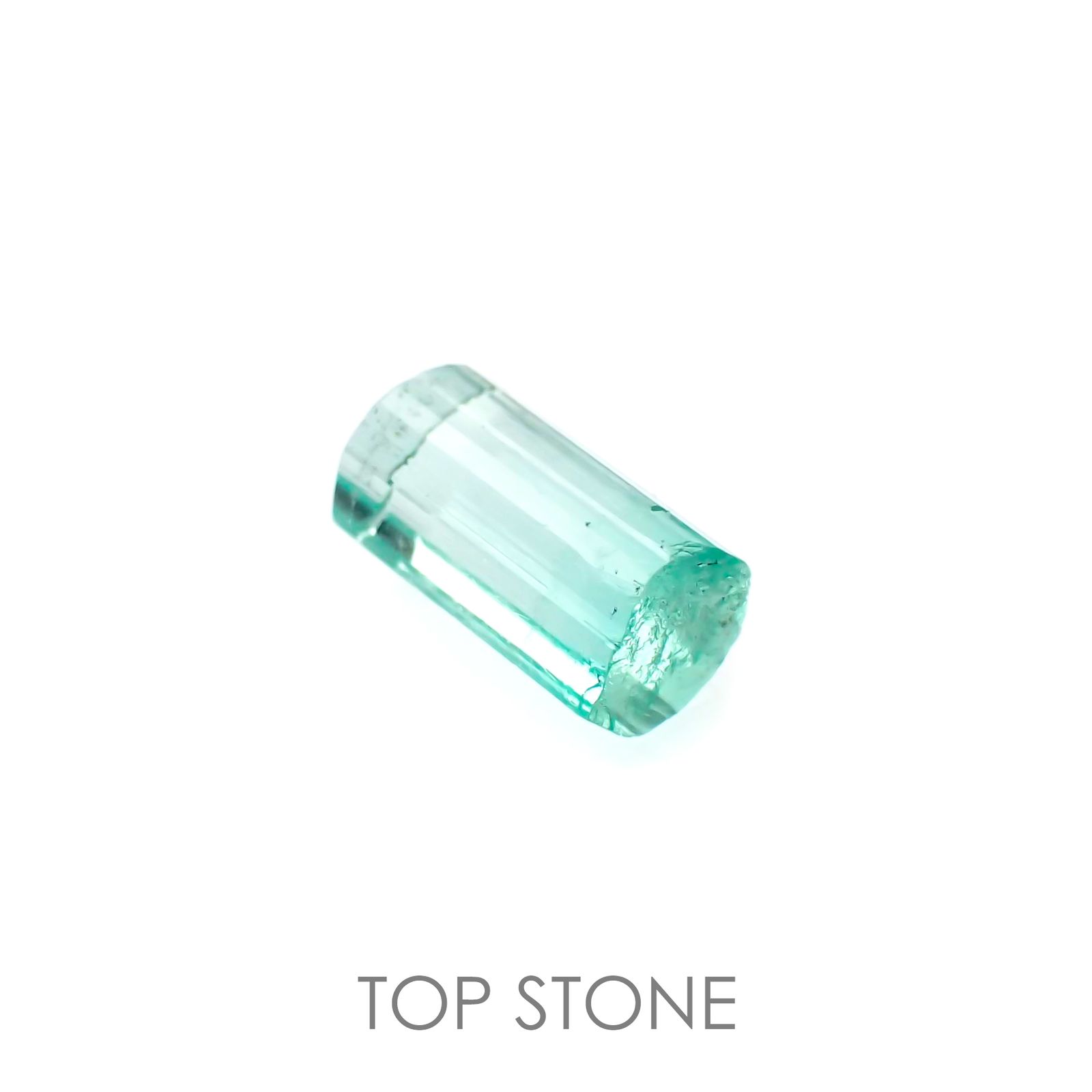 エメラルド(宝石名エメラルド ヘッド・ベリル) コロンビア産 原石・結晶 2.564ct ソ付(彩珠)[20062735]9.9×5.4mm前後