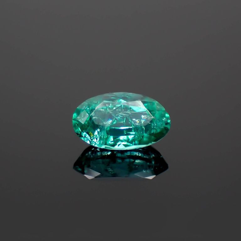 パライバトルマリン(宝石名トルマリン/別名パライバ・トルマリン)ブラジル・キントス鉱山産 0.396ct ソ付(宝貴協)・GIA鑑付[221018749]5.8x3.6mm前後