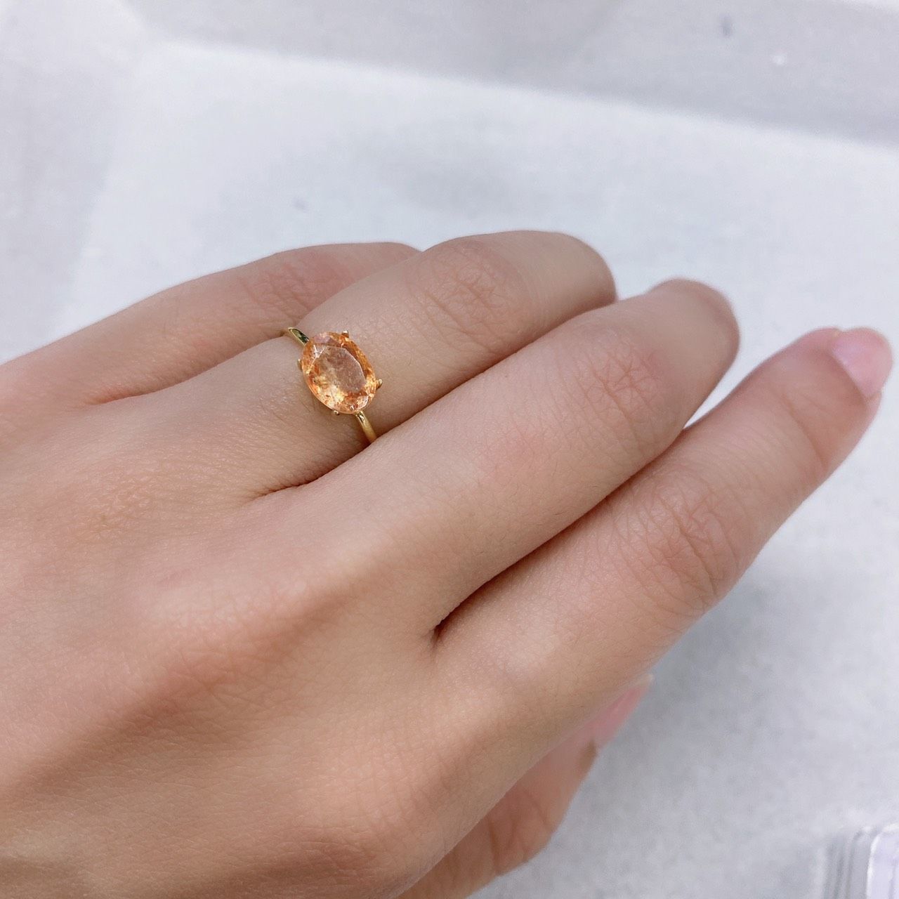 イリュージョンサンストーン タンザニア産 ルース 1.18ct[210812295]8.1×6.2mm前後