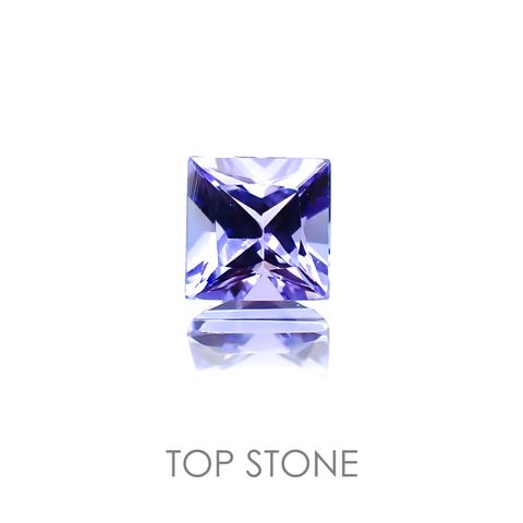 ◇プリンセスカット◇タンザナイト(宝石名タンザナイト) タンザニア産 0.75ct 識別済[21018264]5.2×5.2mm前後