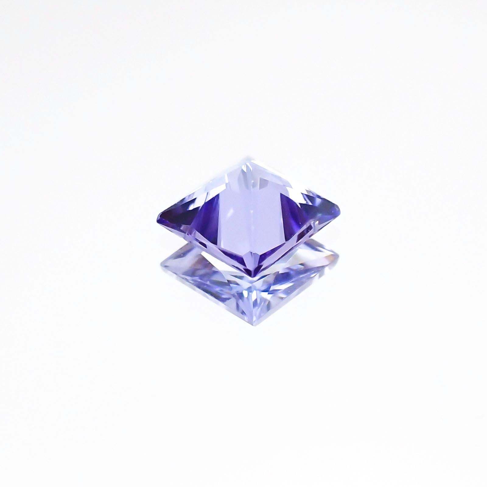 ◇プリンセスカット◇タンザナイト(宝石名タンザナイト)タンザニア産 0.38ct 識別済[230723013]4.3x4.3mm前後