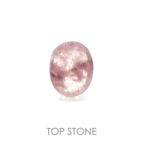 レピドライトインクォーツ ブラジル・ミナスジェライス州産 12.75ct[220917755]17.3x13.6mm前後