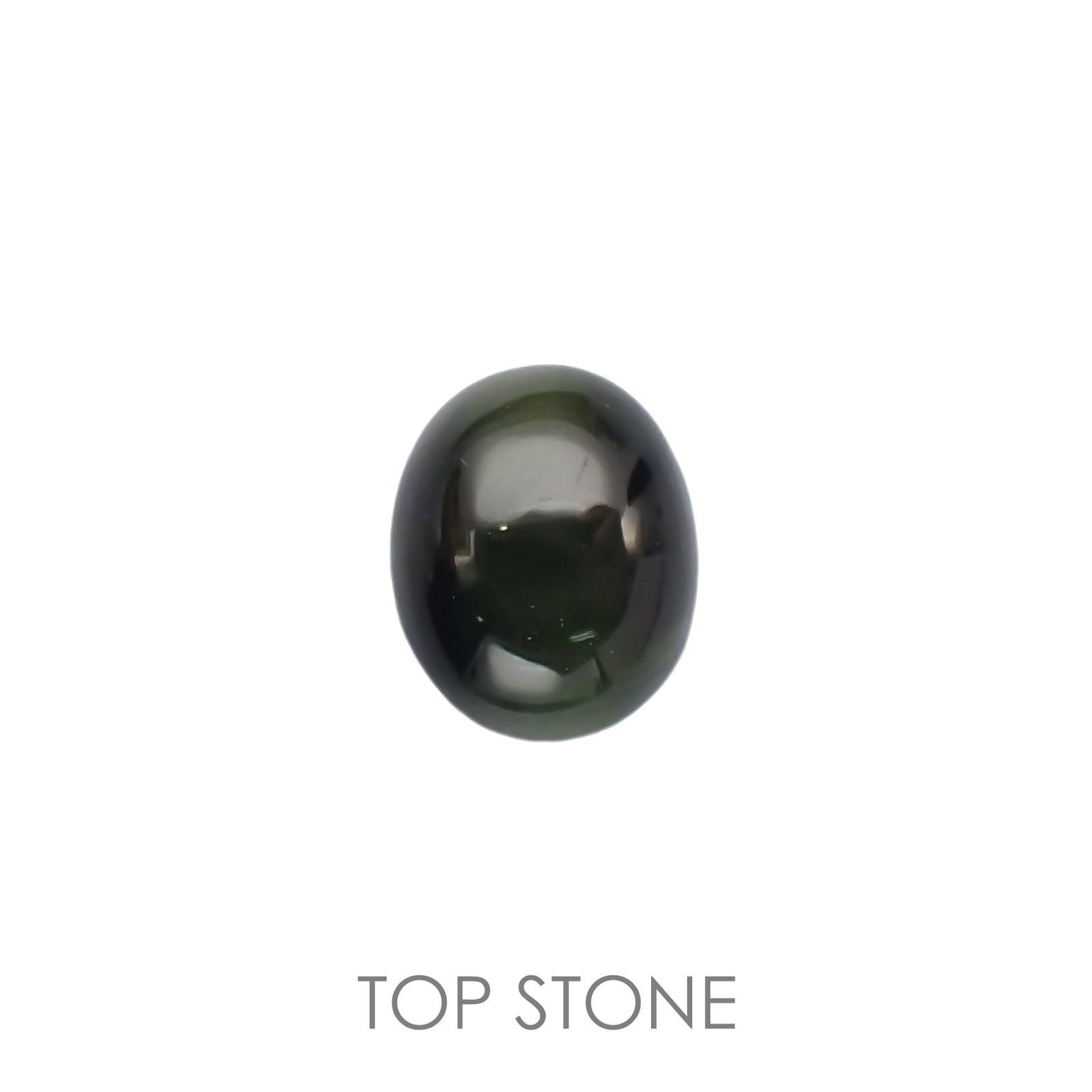 ダイオプサイドキャッツアイ(宝石名ダイオプサイド・キャッツアイ) ロシア産 4.13ct 識別済[19111591]9.8×8mm前後