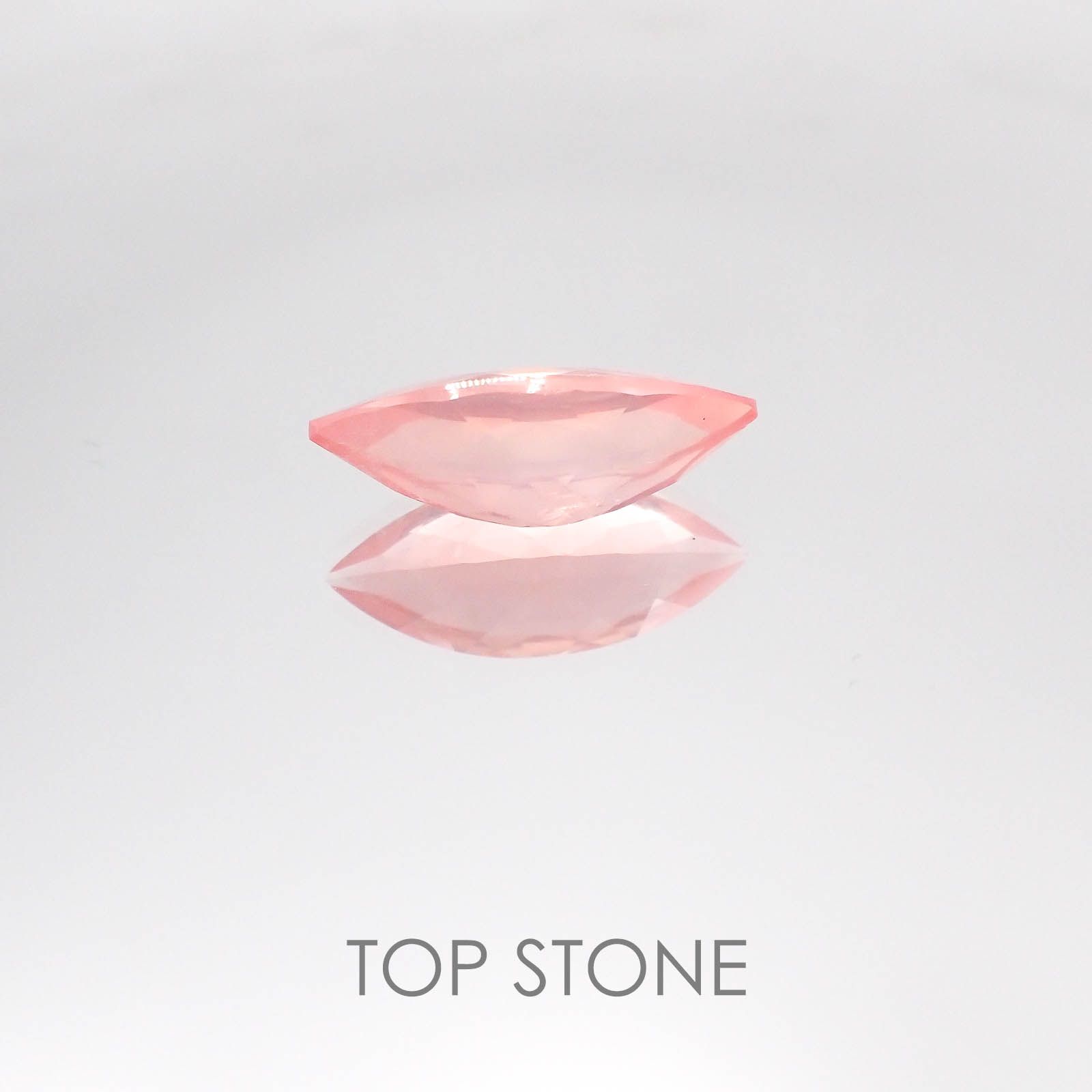 ディープローズクォーツ モザンビーク産 ルース 3.13ct[20084625]16.7×7mm前後