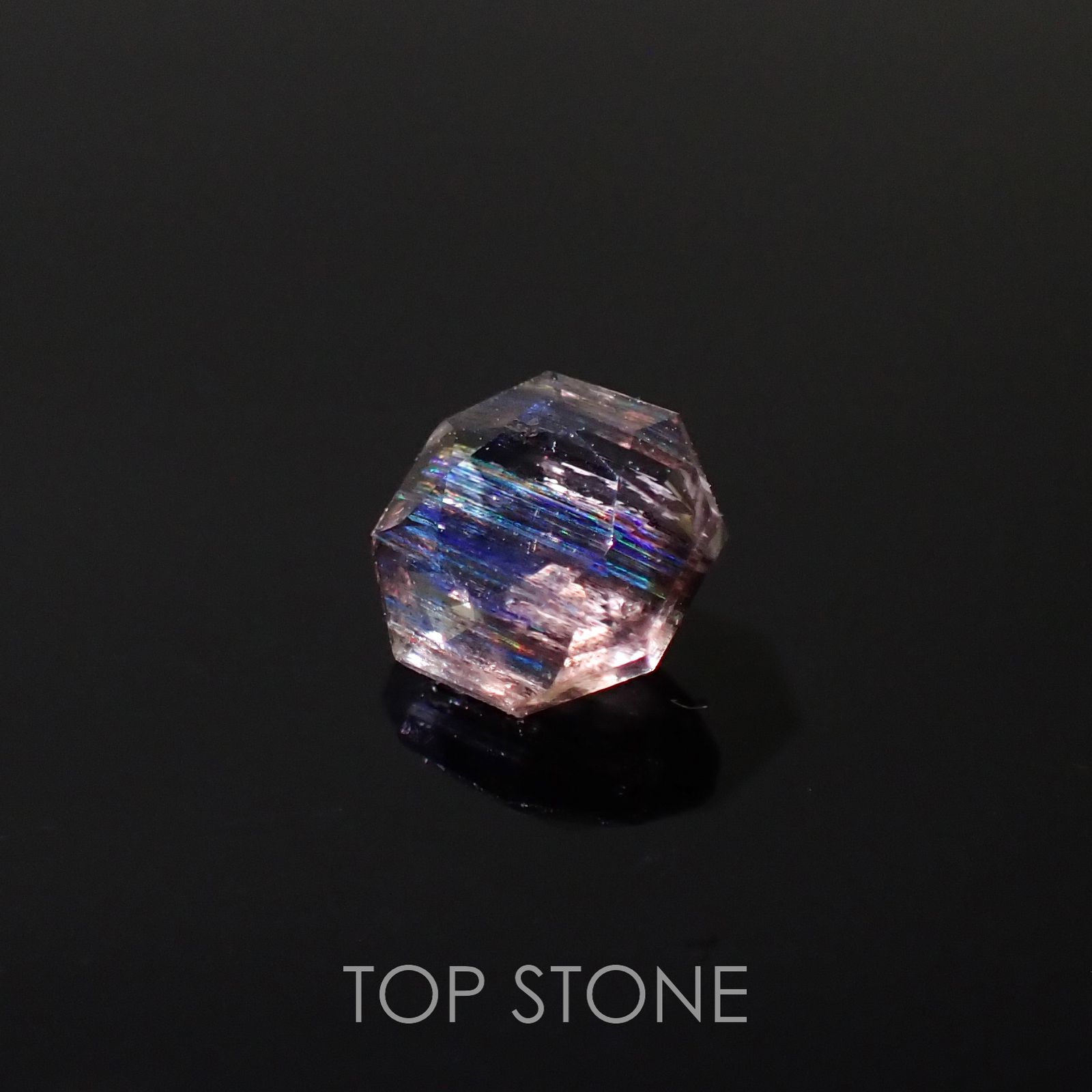 ◇オクタゴンカット◇レインボースキャポライト ブラジル産 0.79ct[230320918]5.9x5.7mm前後