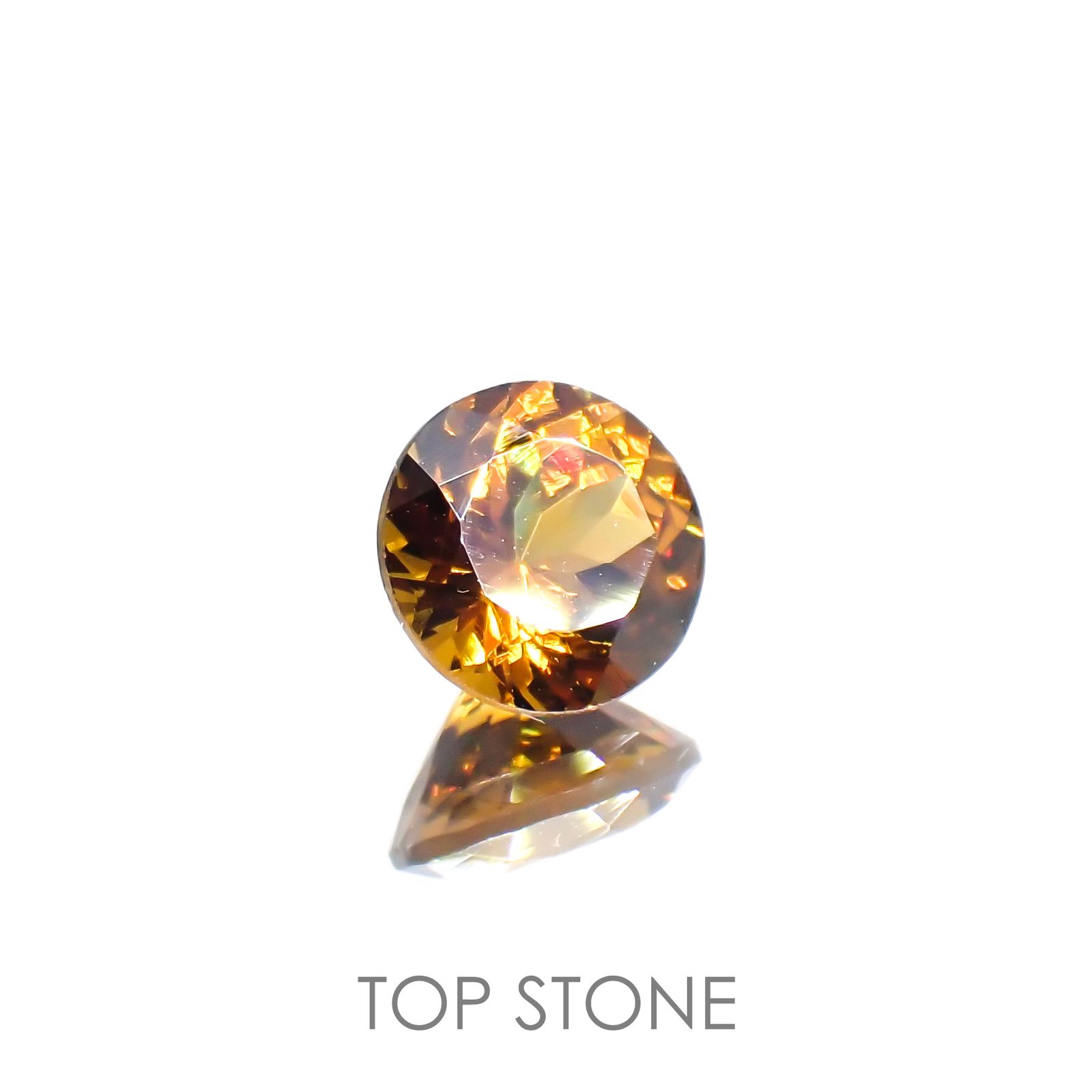 グロッシュラーアンドラダイトガーネット(宝石名グロッシュラー/アンドラダイト・ガーネット)ナミビア産 1.76ct 識別済[220114313]7.3x7.3mm前後