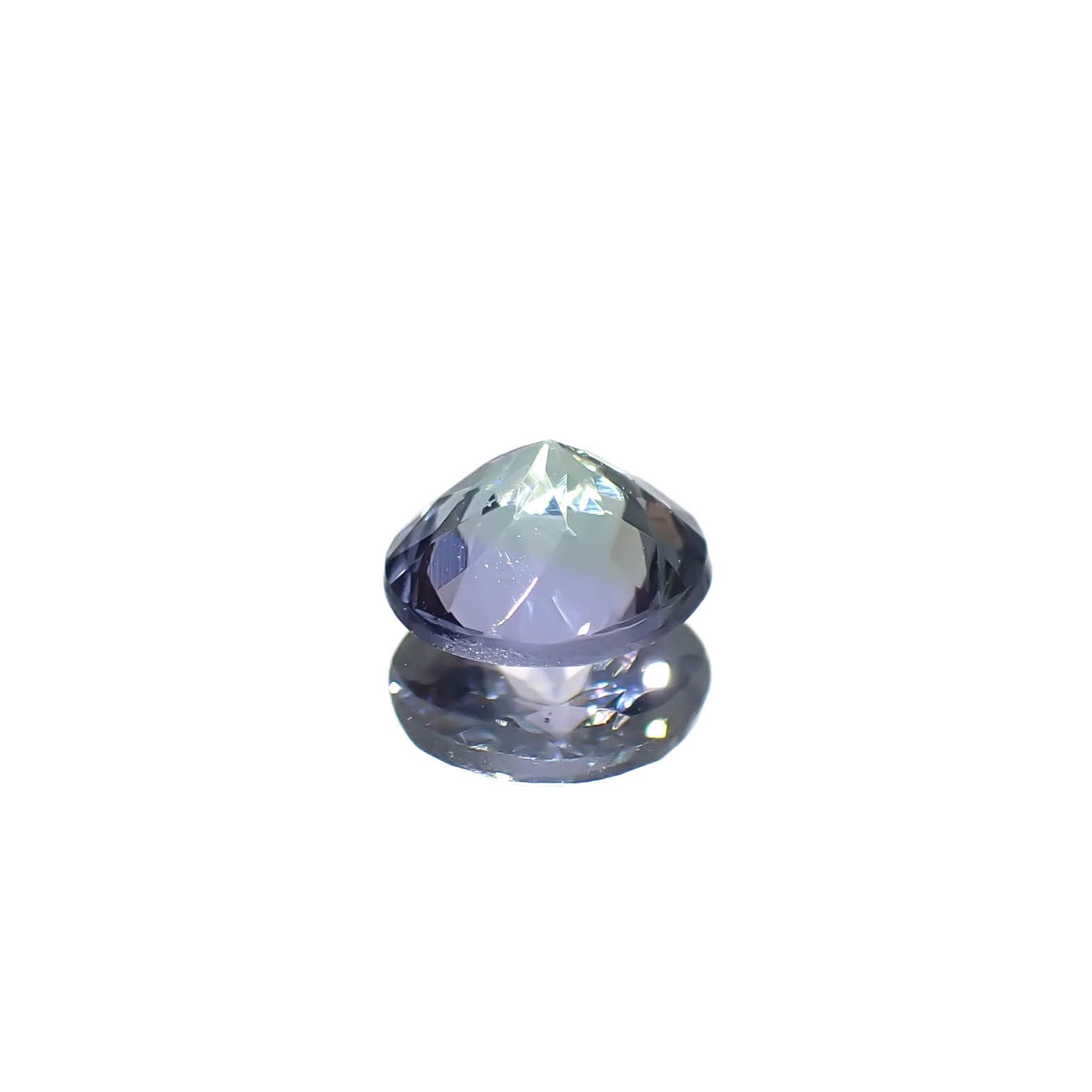 バイカラータンザナイト(宝石名ゾイサイト)タンザニア産 0.46ct 識別済[240828610]5x4.9mm前後