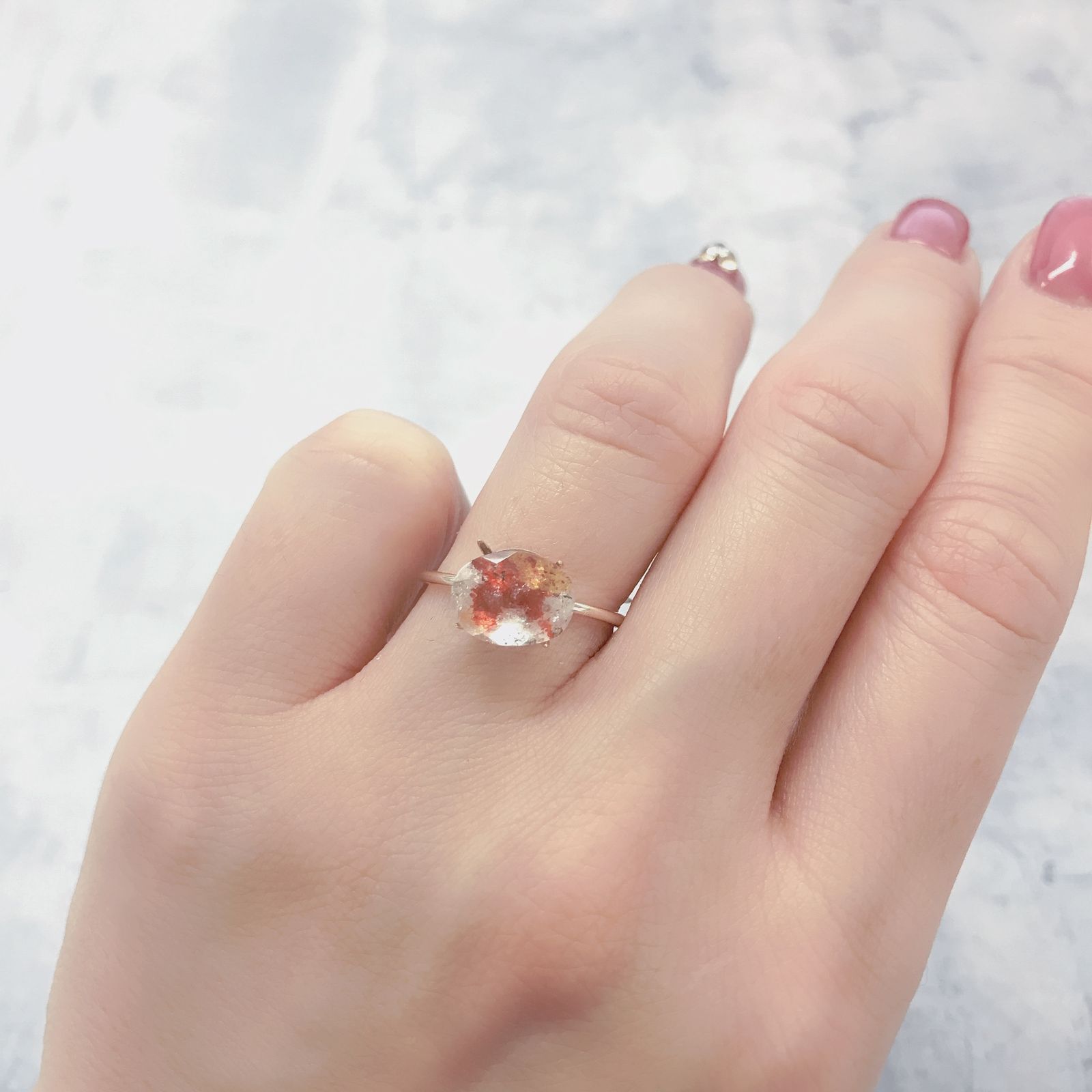 オーロラクォーツ ブラジル・ミナスジェライス産 2.23ct[220114368]9.7x7.4mm前後