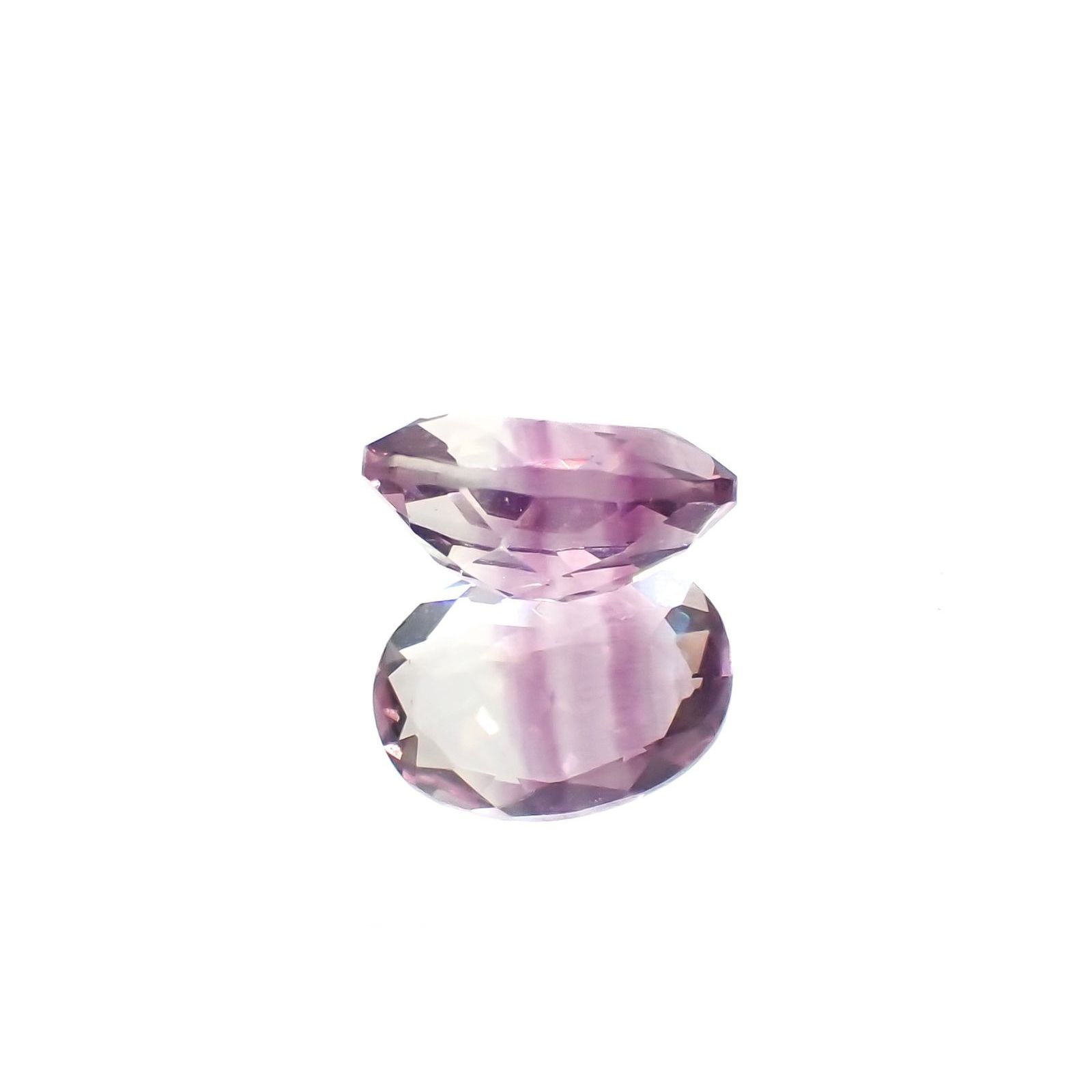 バイカラーフローライト 中国産 1.40ct / 8.1x6.1mm前後 [260120177]