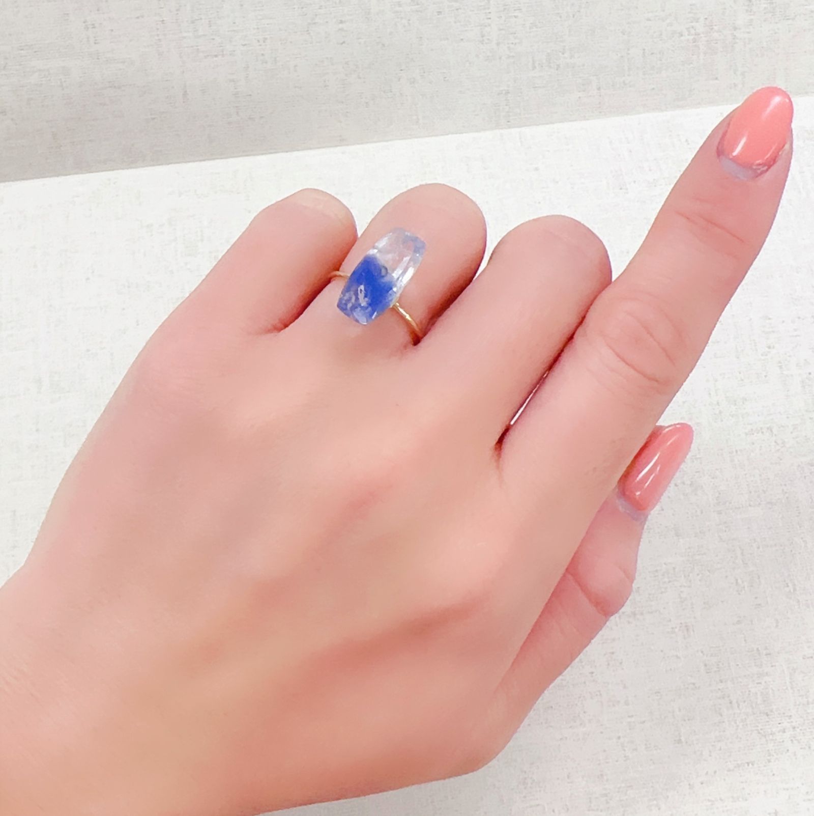 デュモルチェライトインクォーツ ブラジル産 5.16ct[230320874]15.7x7.5mm前後