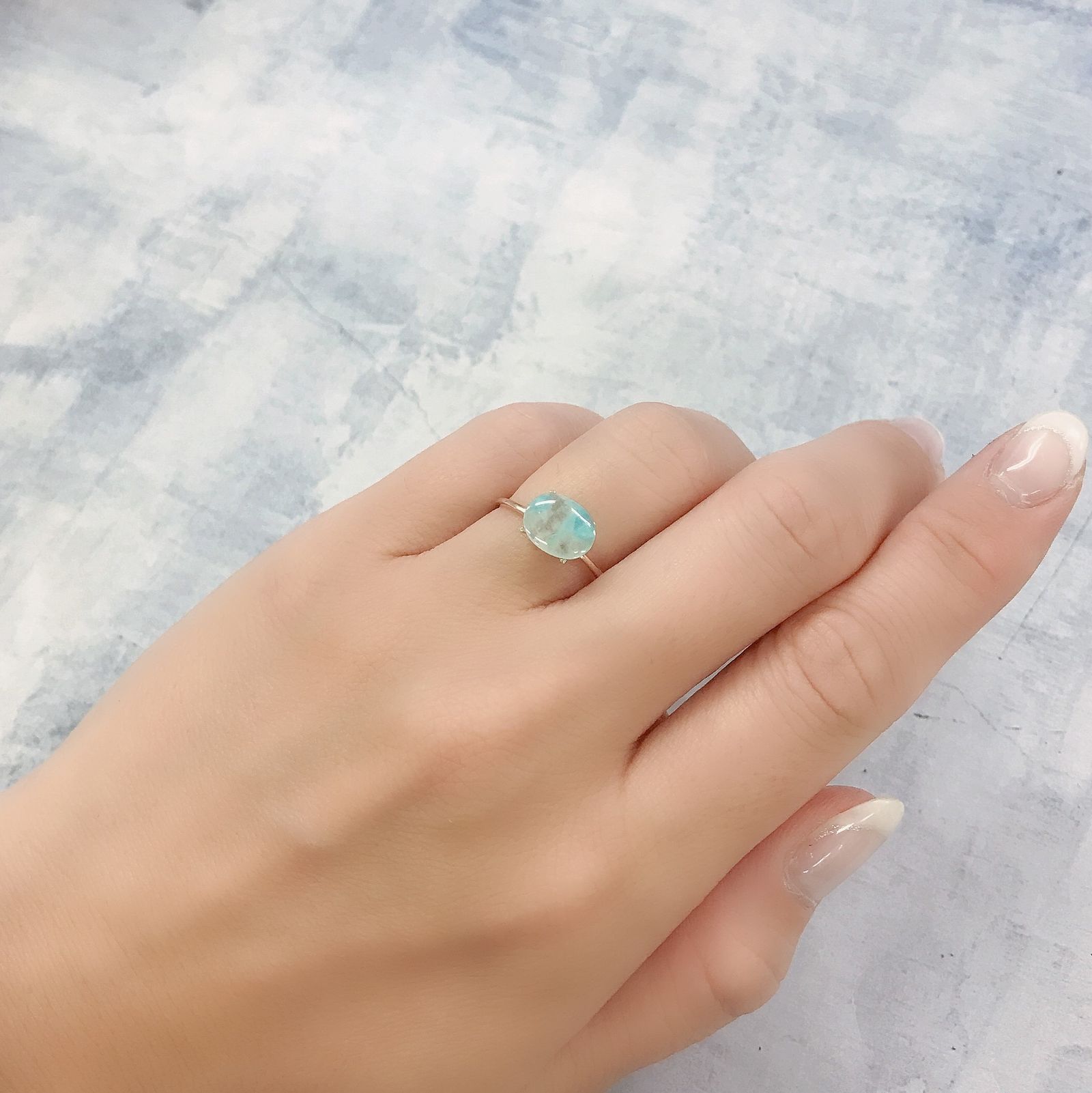 パライバトルマリンインクォーツ ブラジル産 1.17ct[220716917]8.9x7mm前後