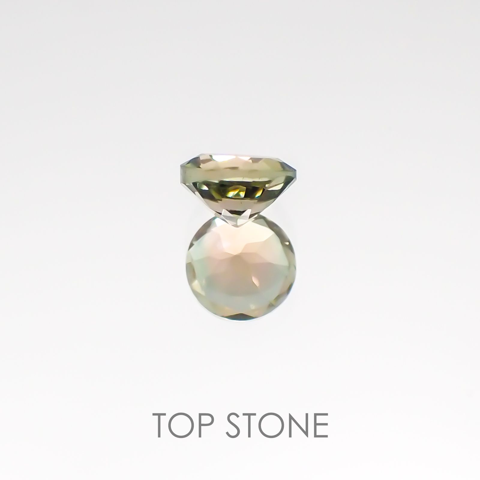 バイカラートルマリン ブラジル産 ルース 0.22ct[20127637]3.8×3.7mm前後
