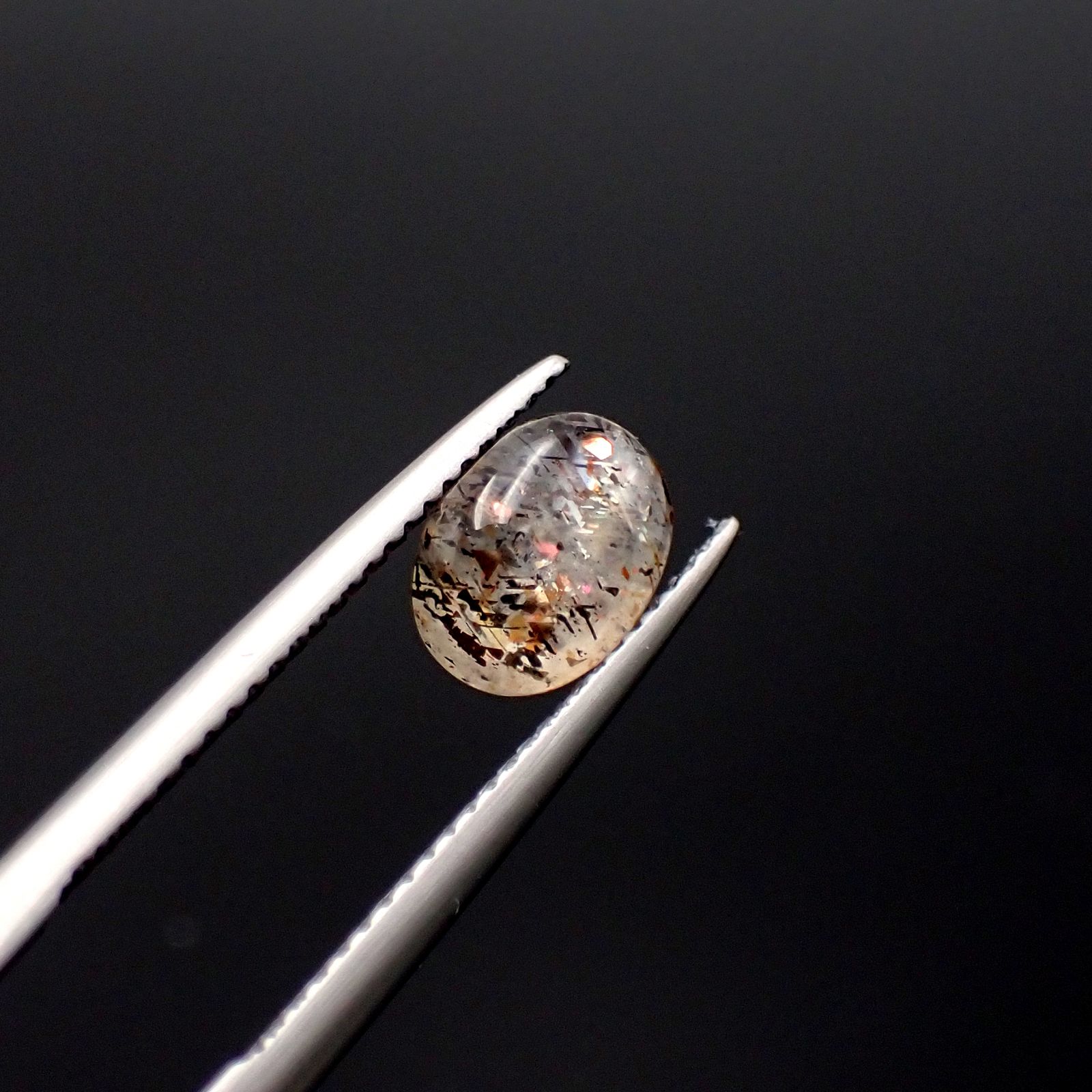 レインボーラティスサンストーン オーストラリア産 1.53ct[230722901]8x6.3mm前後
