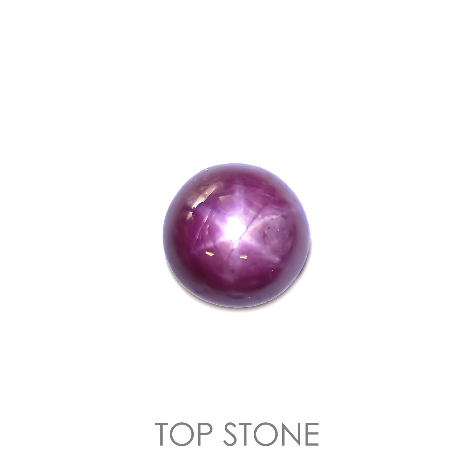 スタールビー(宝石名スター・ルビー)インド産 2.93ct 識別済[220616103]7.8x7.8mm前後