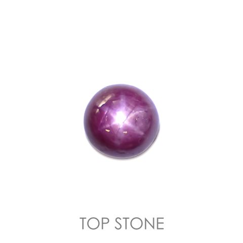 スタールビー(宝石名スター・ルビー)インド産 2.93ct 識別済[220616103]7.8x7.8mm前後