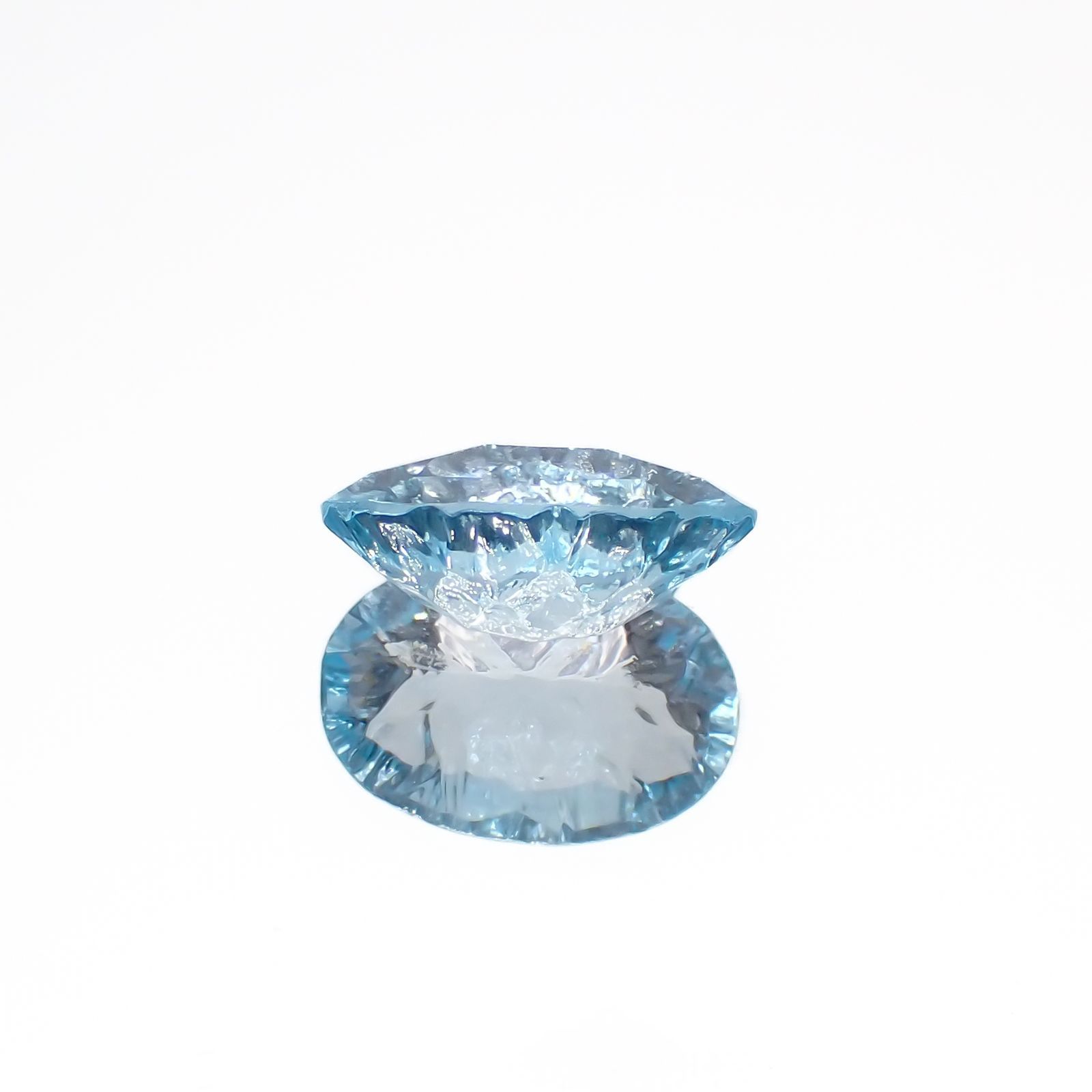 ◇カスタムカット◇ブルートパーズ ブラジル産 3.58ct[221219335]11.8x8.1mm前後