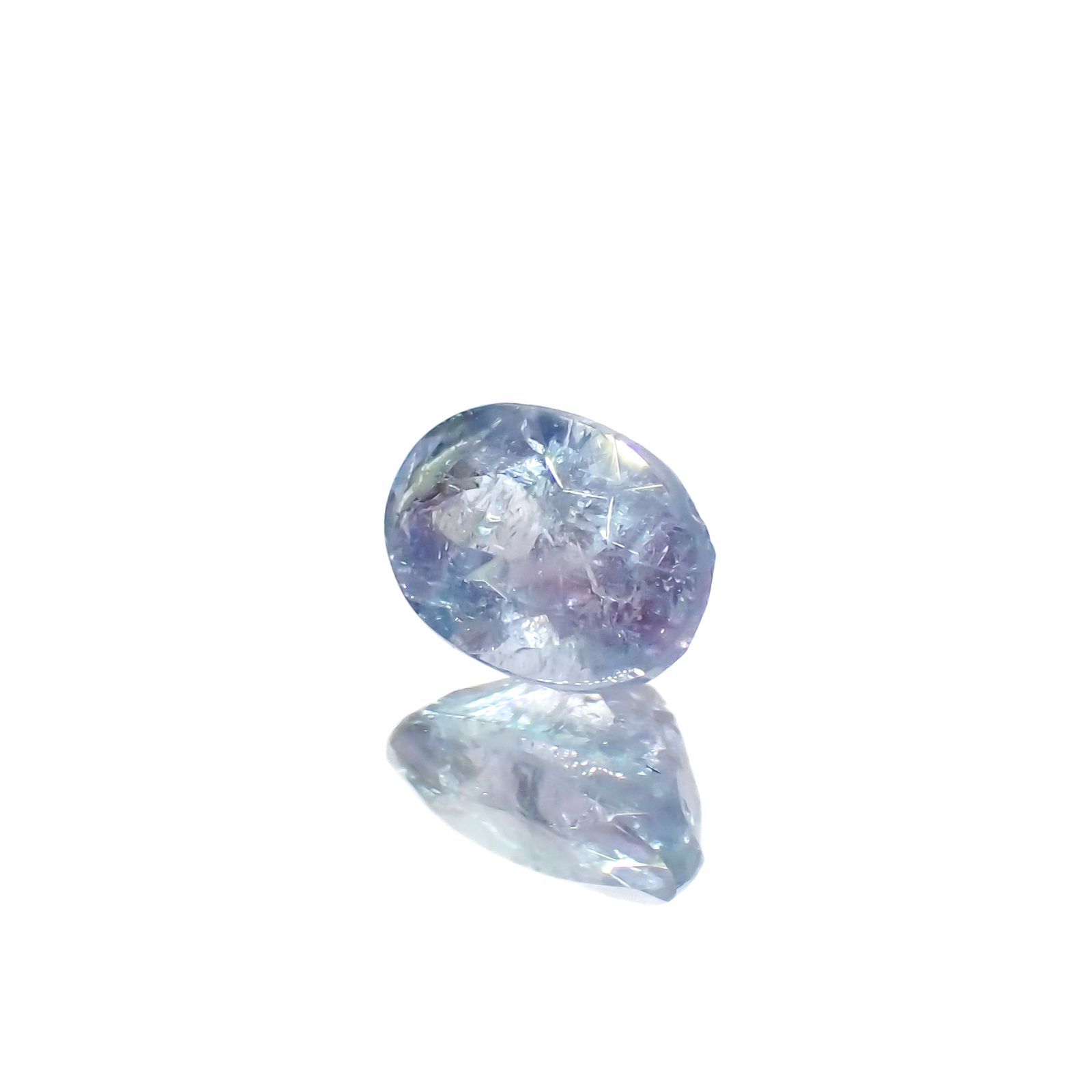 バイカラーパライバトリマルン 非加熱(宝石名トルマリン/別名パライバ・トルマリン)ブラジル産 0.48ct GIA鑑付[231224813]5.59x3.98mm前後