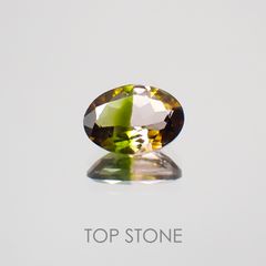 バイカラートルマリン ブラジル・アフリカ産 ルース 0.71ct[210410455]7.1×5.1mm前後