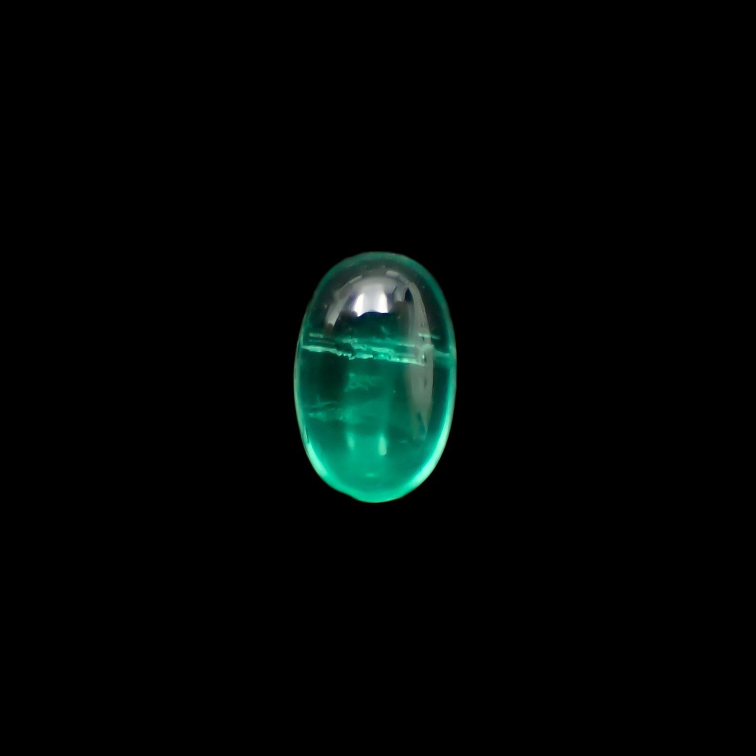 エメラルドキャッツアイ(宝石名エメラルド)コロンビア産 0.74ct 識別済[221018909]7x4.6mm前後