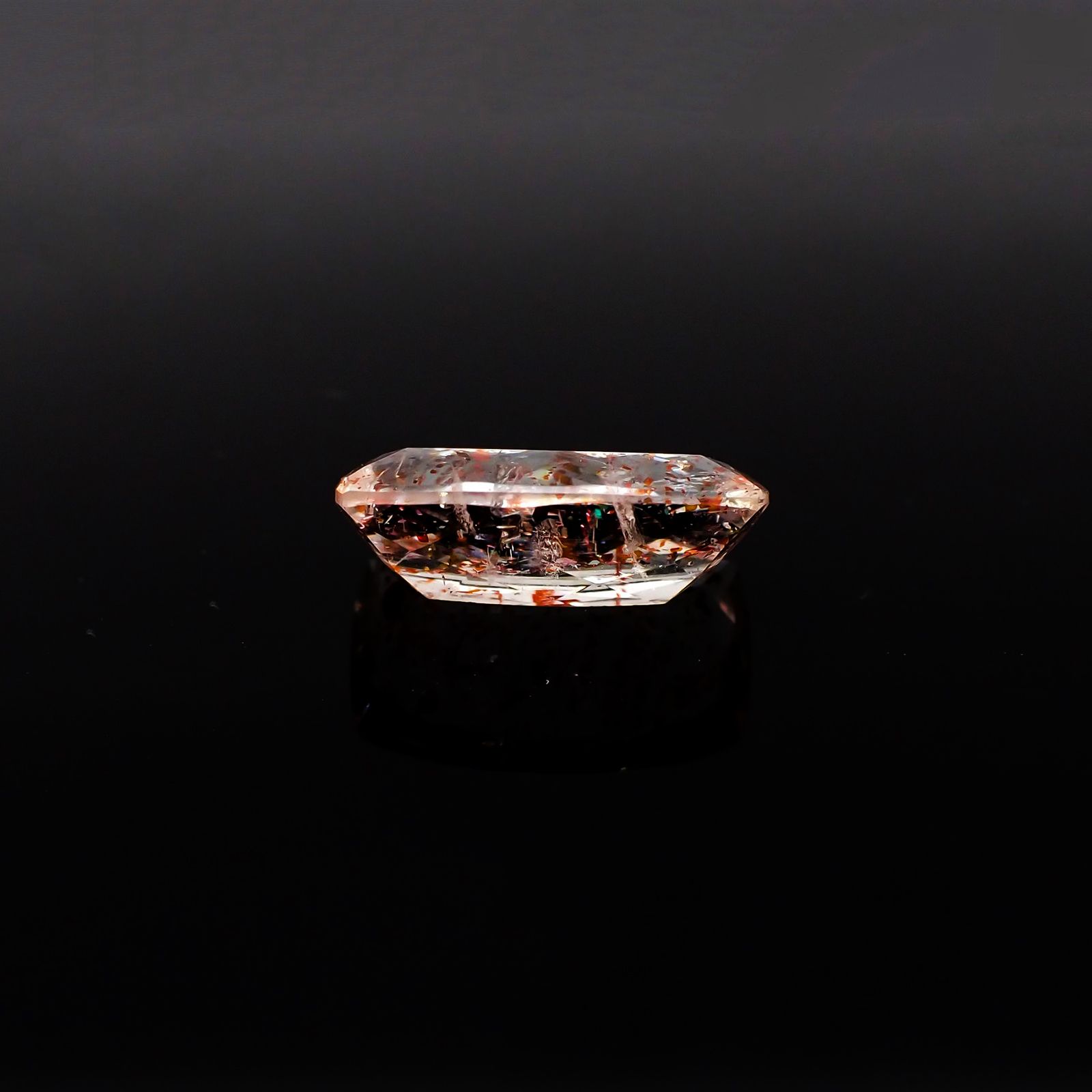 イリュージョンサンストーン(宝石名フェルドスパー) タンザニア産 4.75ct 識別済[210310195]14×9.4mm前後