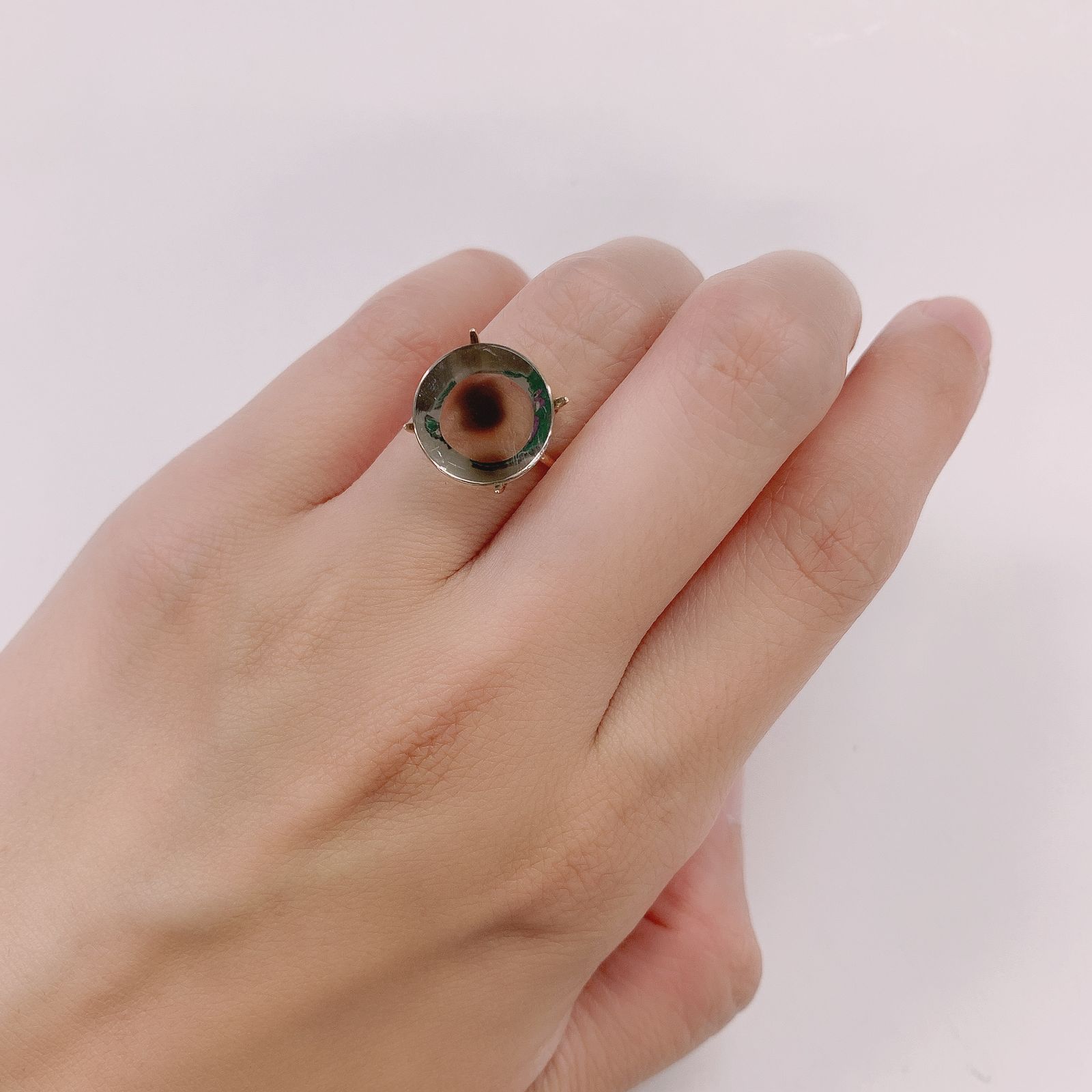 ダルメシアンクォーツ(宝石名ラジエーション・ダメージ・クォーツ) ブラジル産 5.63ct 識別済[210812881]12.6×12.6mm前後