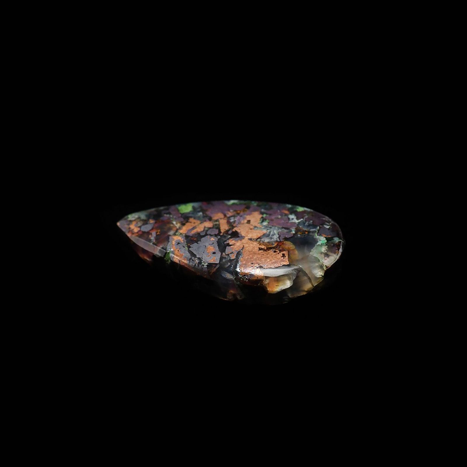 コッパークリソコラインカルセドニー インドネシア産 41.18ct / 27.3x16.4mm前後 [240125552]