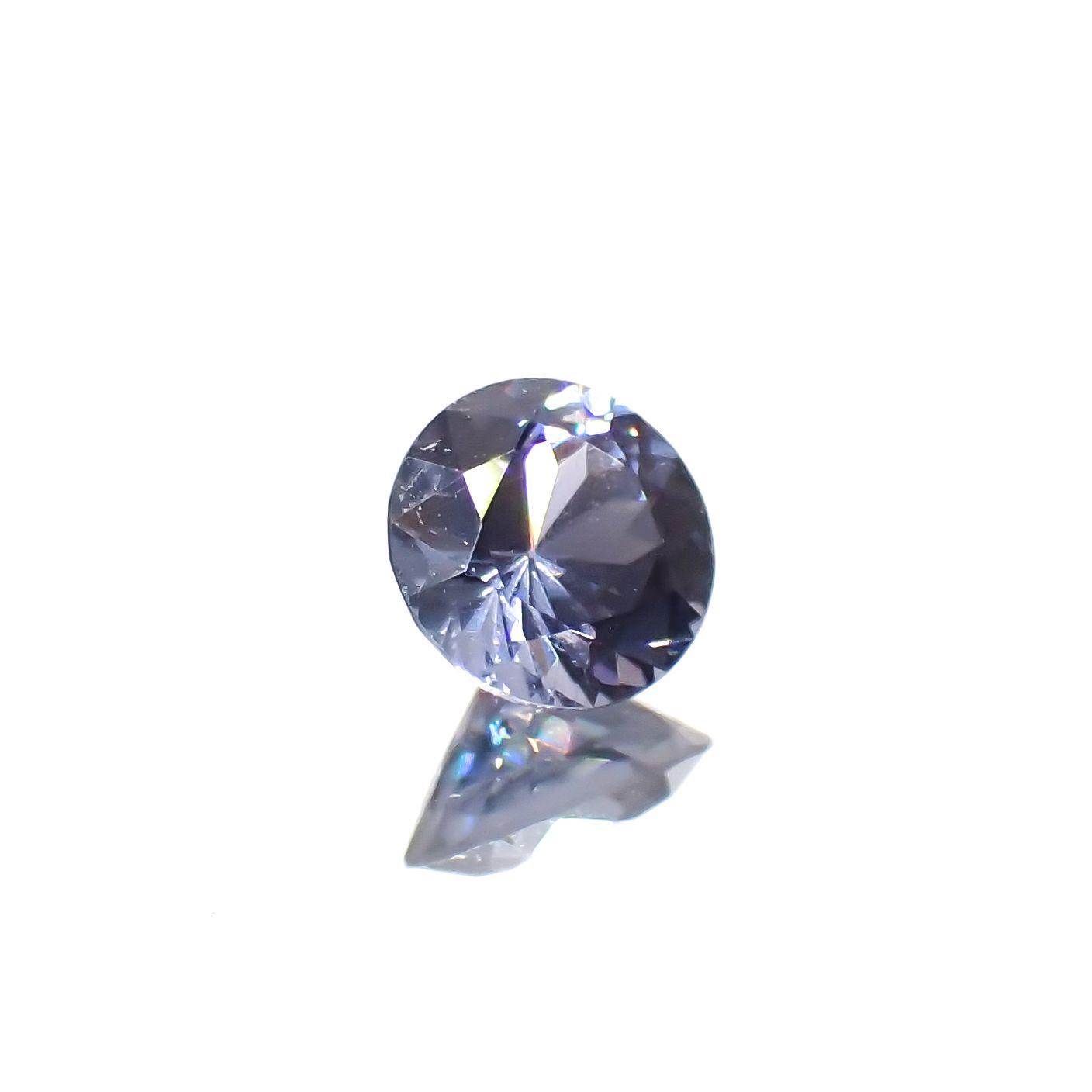 グレイッシュブルースピネル(宝石名スピネル)ビルマ/マダガスカル産 0.38ct[230722671]4.6x4.6mm前後