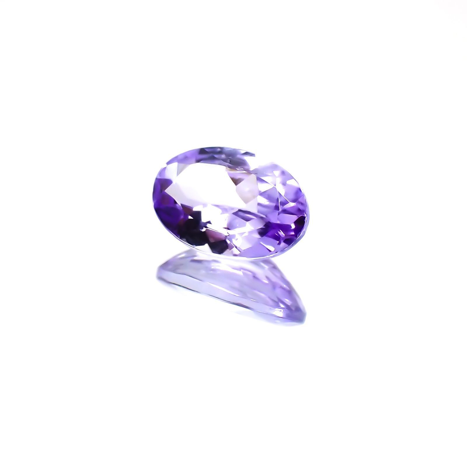 バイオレットゾイサイト(宝石名バイオレット・ゾイサイト)タンザニア産 0.447ct ソ付(彩珠)[231124107]6.1x4mm前後