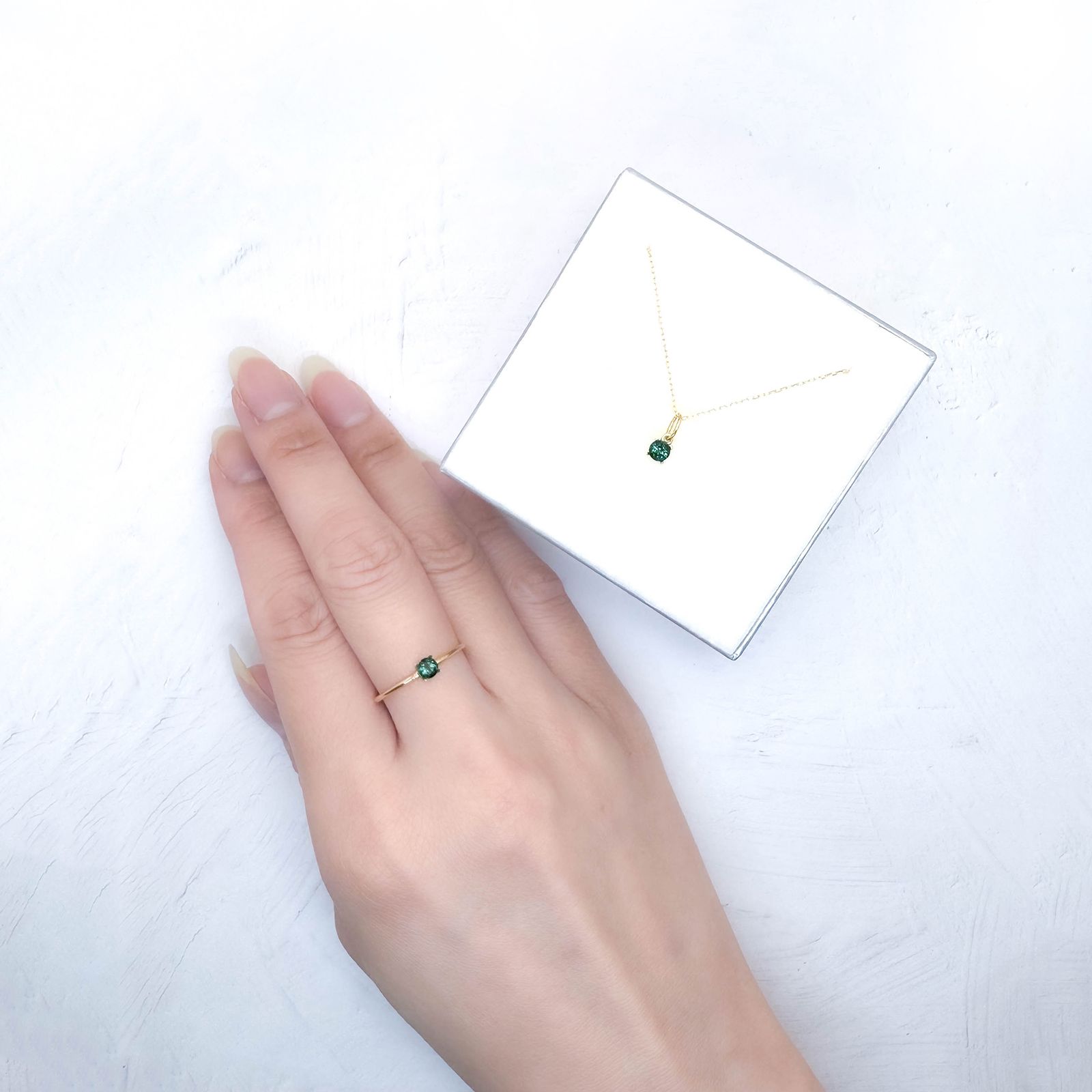 ◇ペアセット◇ブルーグリーントルマリン ブラジル産 0.36ct(2pcs合計) / 3.5x3.5mm前後 [251031158]