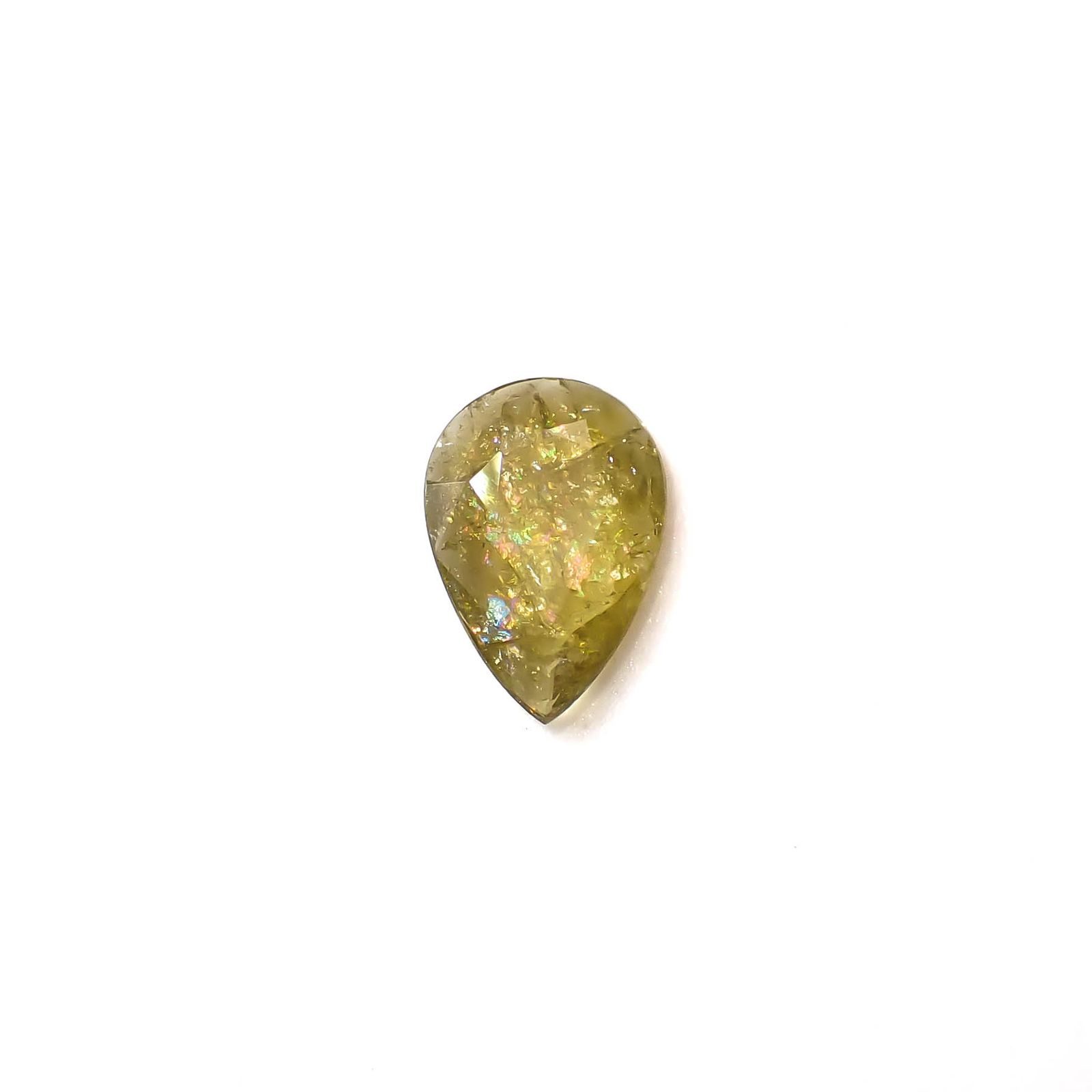 ◇リバーシブル◇イリデッセンスクロムトルマリン(宝石名トルマリン)ケニア産 1.00ct 識別済[240928937]10.4x7mm前後
