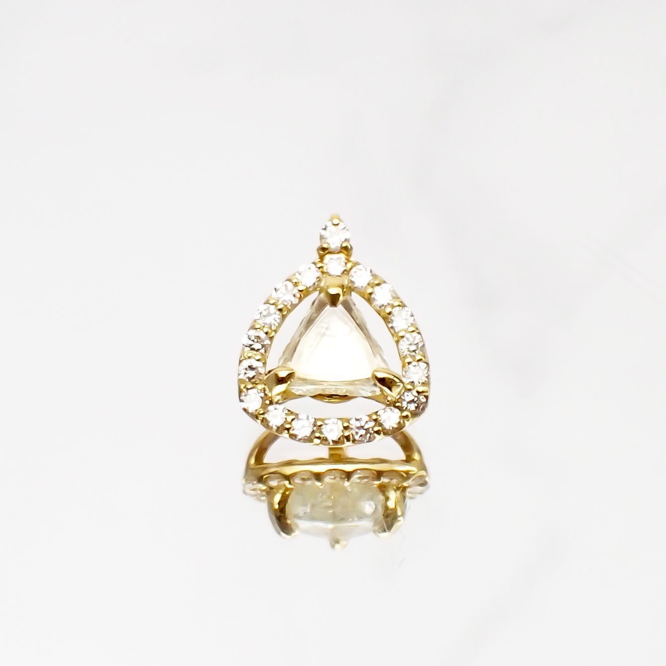 ◇La Clarte(ラ・クラルテ)◇K18マクルダイヤモンド ペンダント カナダ産 0.40ct[220115336]9.7x7.9mm前後