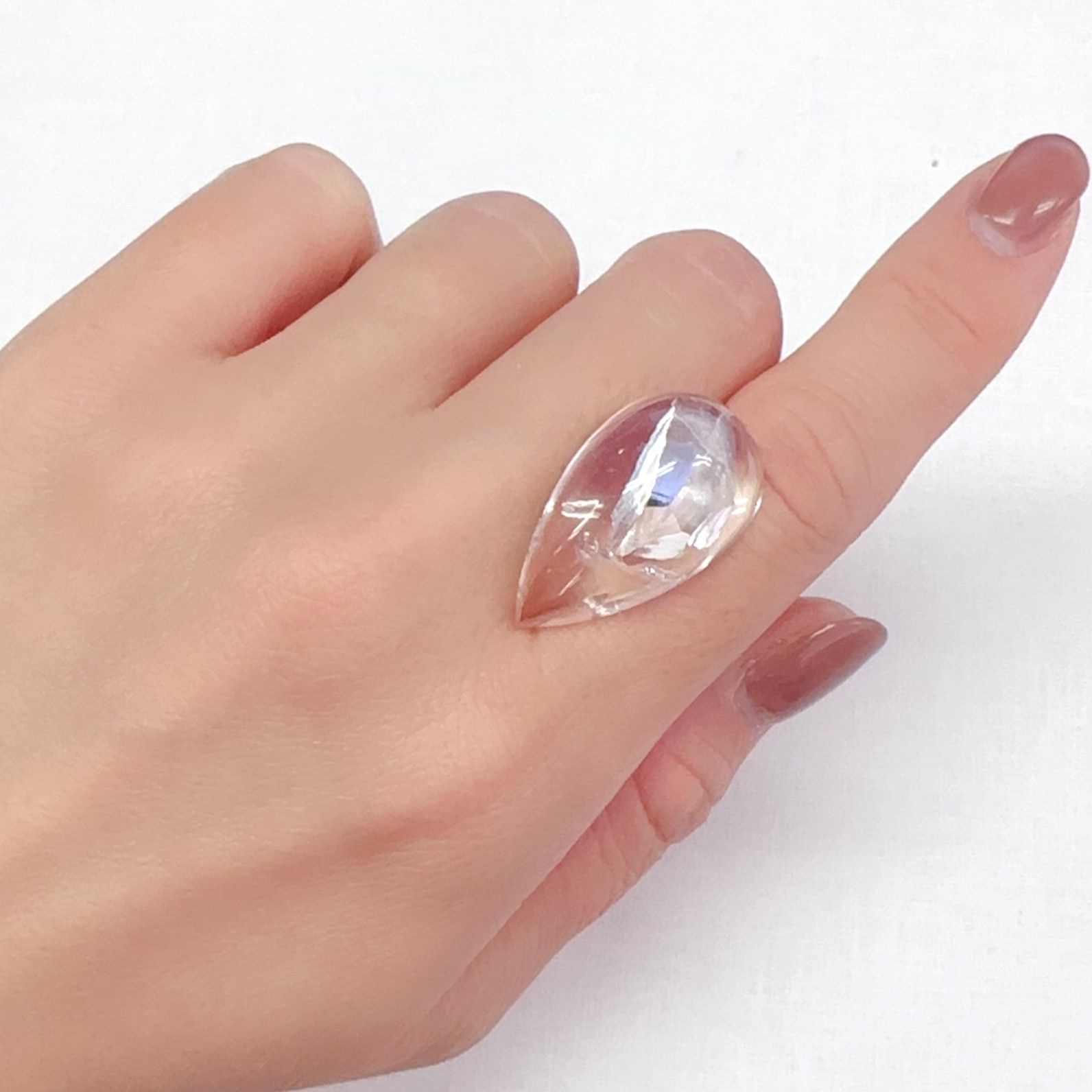 マニフェストインクォーツ ブラジル産 28.02ct[240125660]27.5x15.8mm前後
