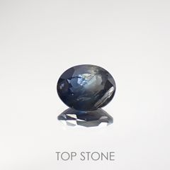 ゴールドシーンサファイア非加熱(宝石名シーン・サファイア) ケニア産 0.68ct 識別済[210712078]6×4.8mm前後