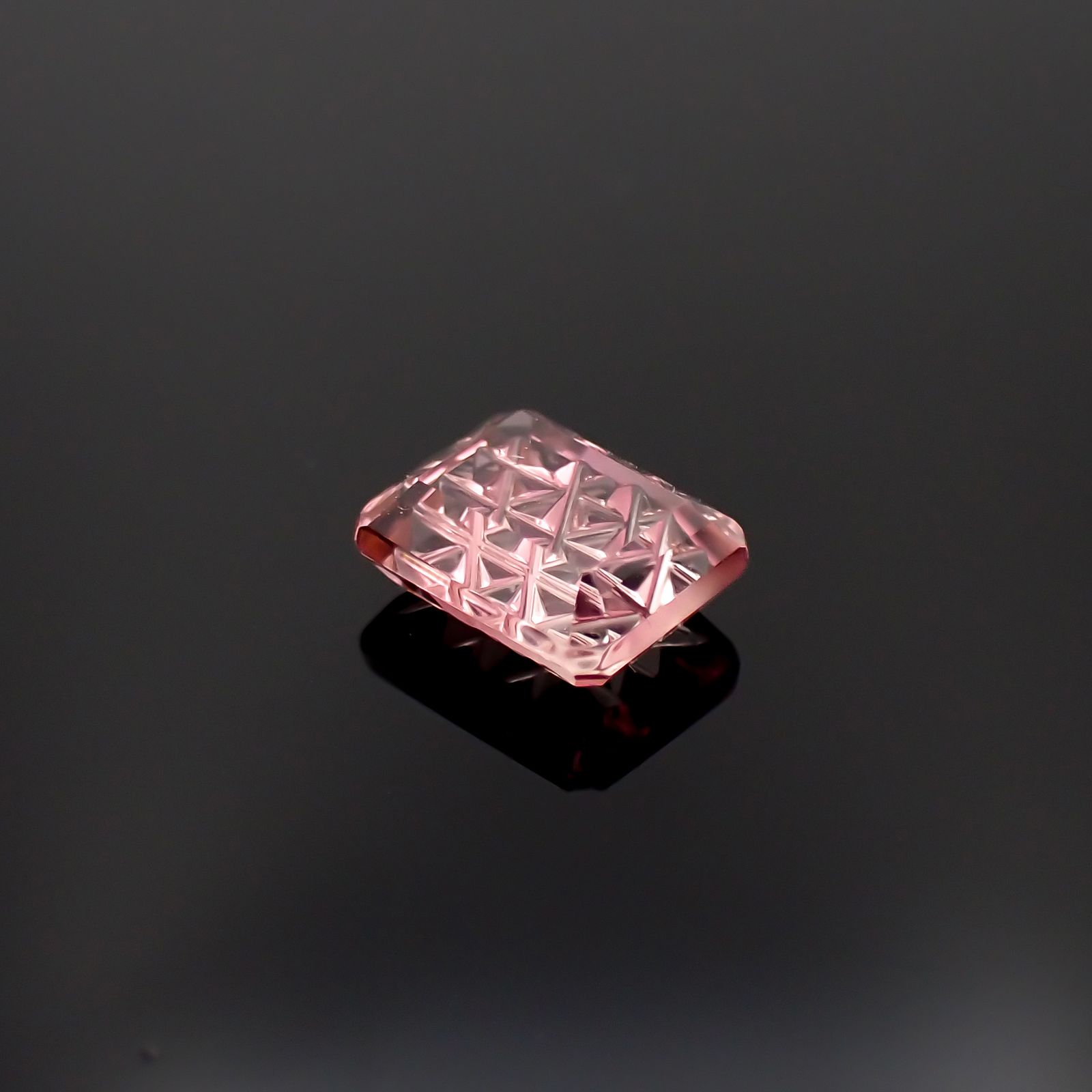 ◇甲州貴石切子Plus Three◇バイカラートルマリン カード付き コンゴ産 1.70ct[231225073]7.7x6.3mm前後