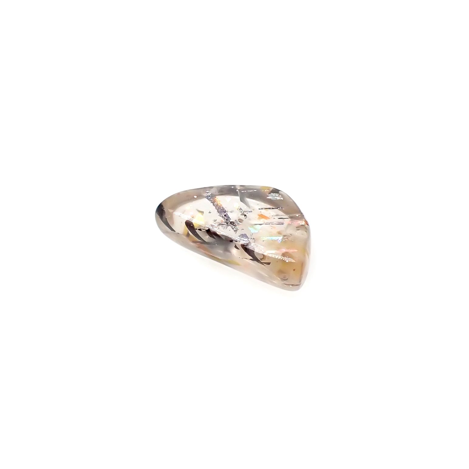 ◇フリーフォーム◇レインボーラティスサンストーン オーストラリア産 0.78ct[230220762]4.2x8.3mm前後