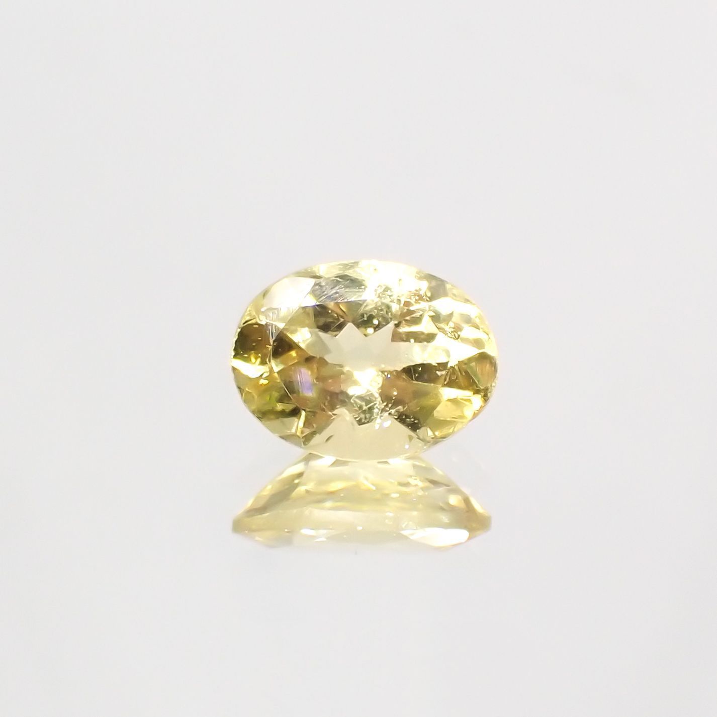 レモンイエローアパタイト(宝石名アパタイト) メキシコ産 1.25ct 識別済[210913228]8×6.2mm前後
