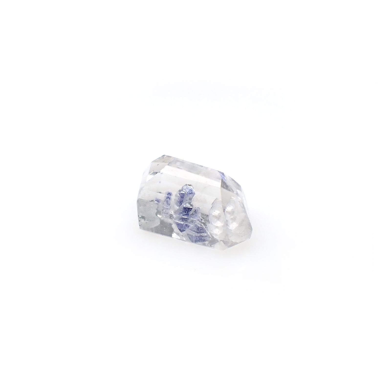 ◇フリーフォーム◇フローライトインクォーツ マダガスカル産 4.70ct [250329957]12.8x7.7mm前後