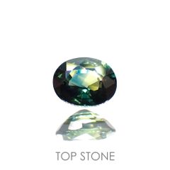 バイカラーサファイア(宝石名バイカラー・サファイア)マダガスカル/オーストラリア産 0.45ct 識別済[220114060]4.8x3.9mm前後