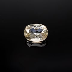 イエロースキャポライト(宝石名イエロー・スキャポライト)ブラジル・ミナスジェライス州産 識別済 1.48ct / 8.6x6.5mm前後 [251118019]