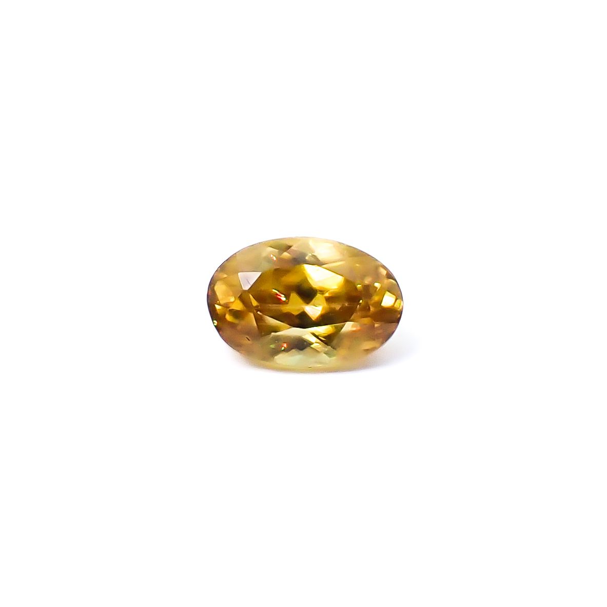 ゴールデンスフェーン(宝石名スフェーン)マダガスカル産 識別済 0.67ct / 6.2x4.1mm前後 [260632356]