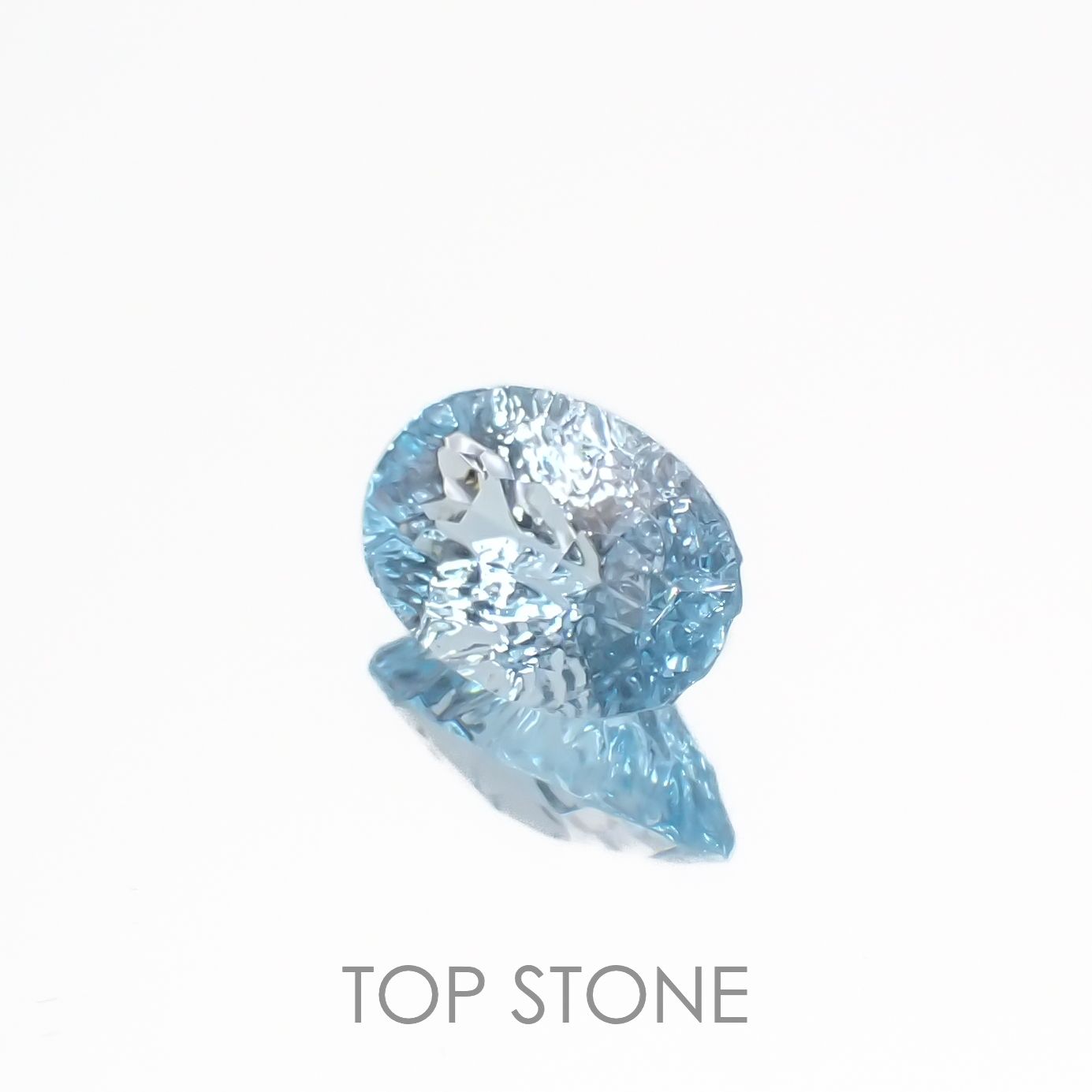◇カスタムカット◇ブルートパーズ ブラジル産 3.70ct[221219332]12x8mm前後