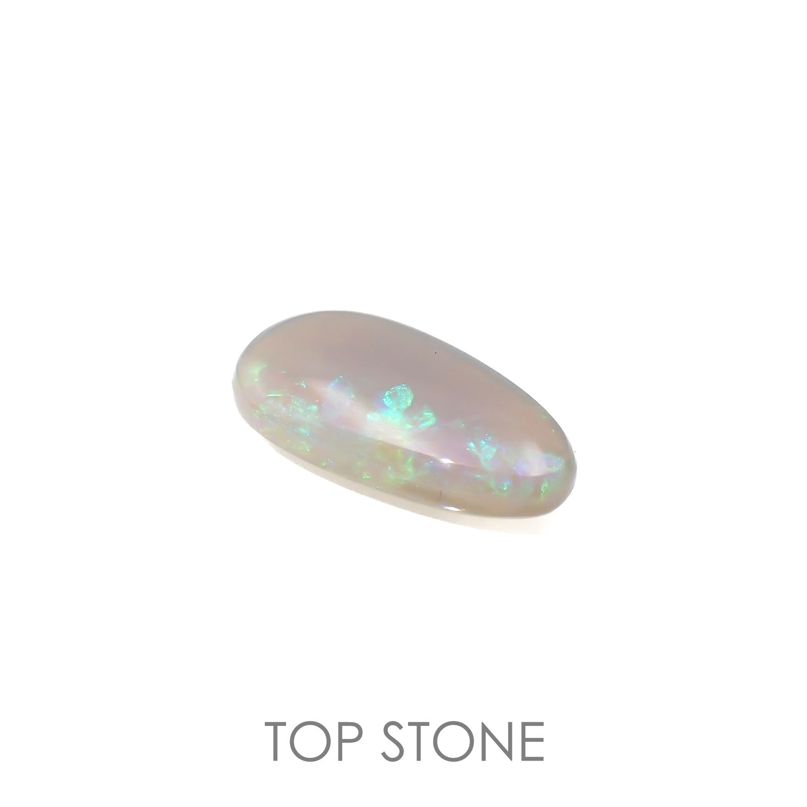ブラックオパール(宝石名ブラック・オパール)オーストラリア産 3.637ct ソ付(彩珠)[221018913]16.4x8.3mm前後