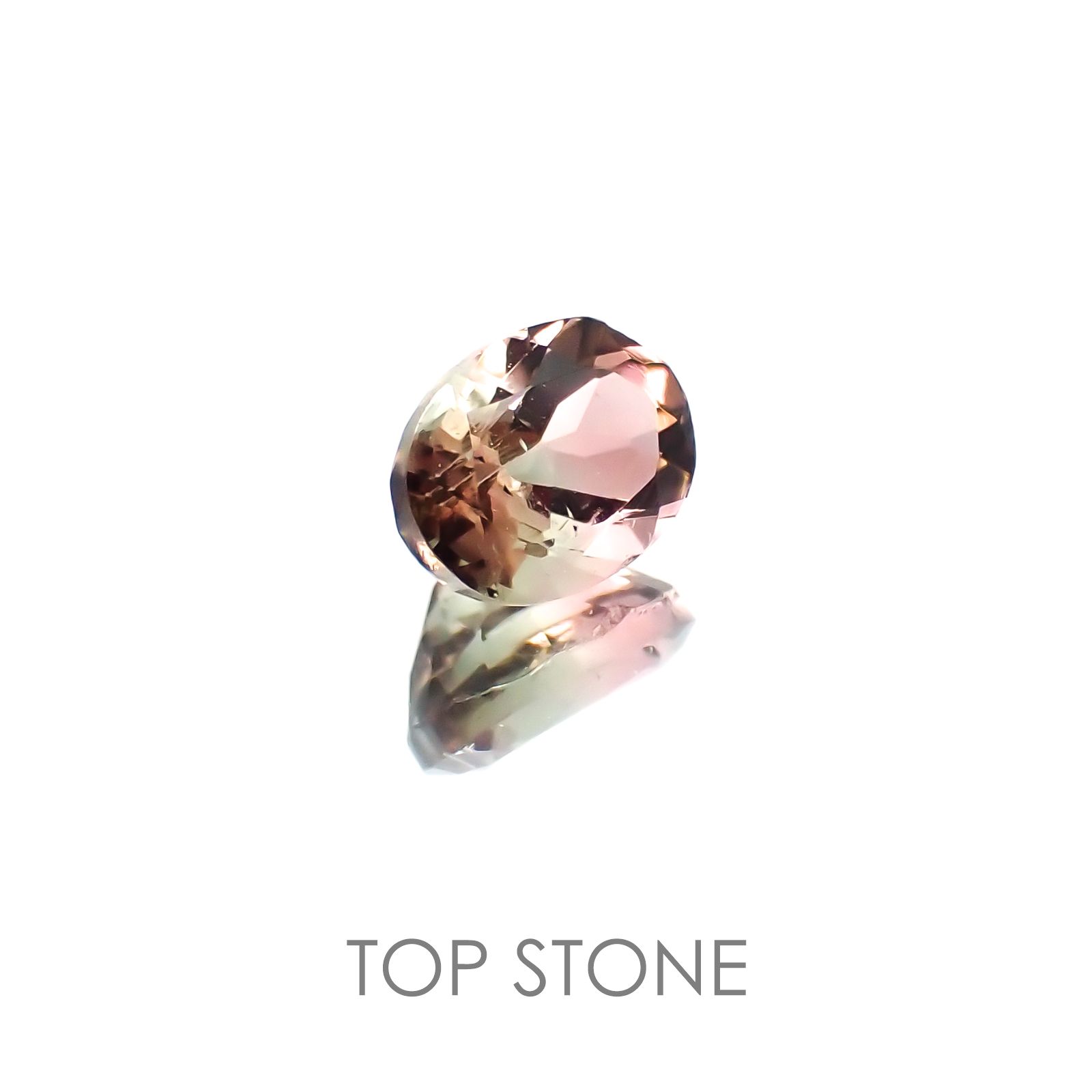 バイカラートルマリン ブラジル産 ルース 0.44ct[20118223]5.1×3.9mm前後
