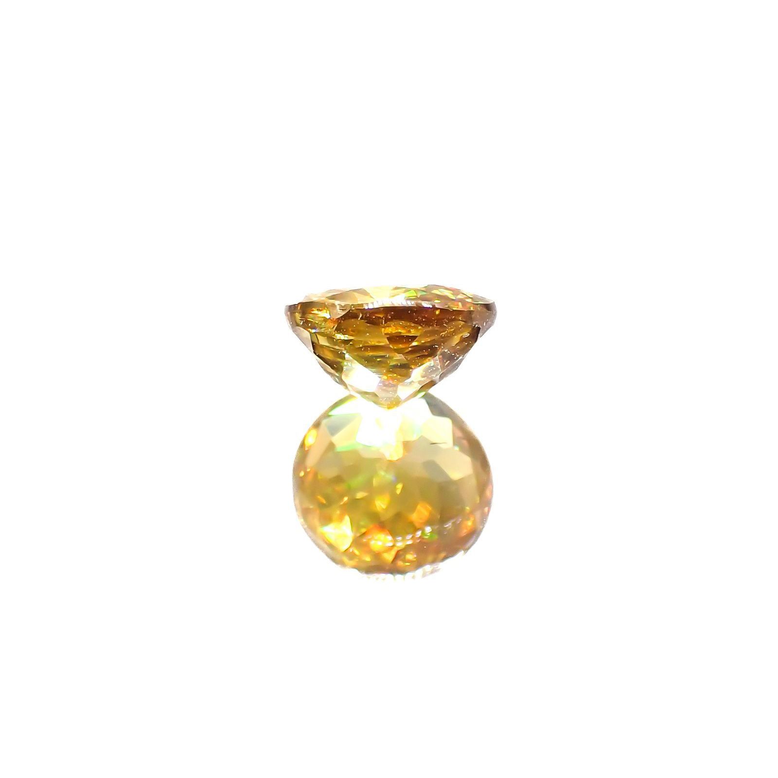 ゴールデンスフェーン(宝石名スフェーン)ナミビア産 1.44ct 識別済[220616568]7x6.8mm前後