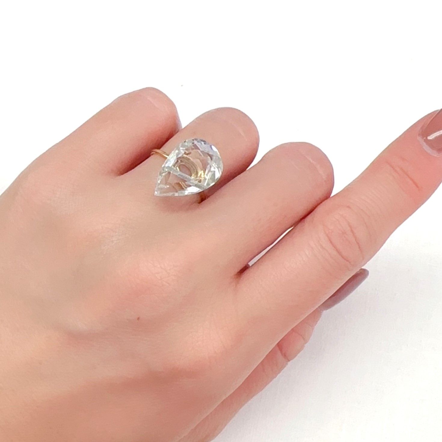 アパタイトイントパーズ(宝石名アパタイト イン トパーズ)ブラジル産 11.67ct 識別済[240225926]17x11.5mm前後