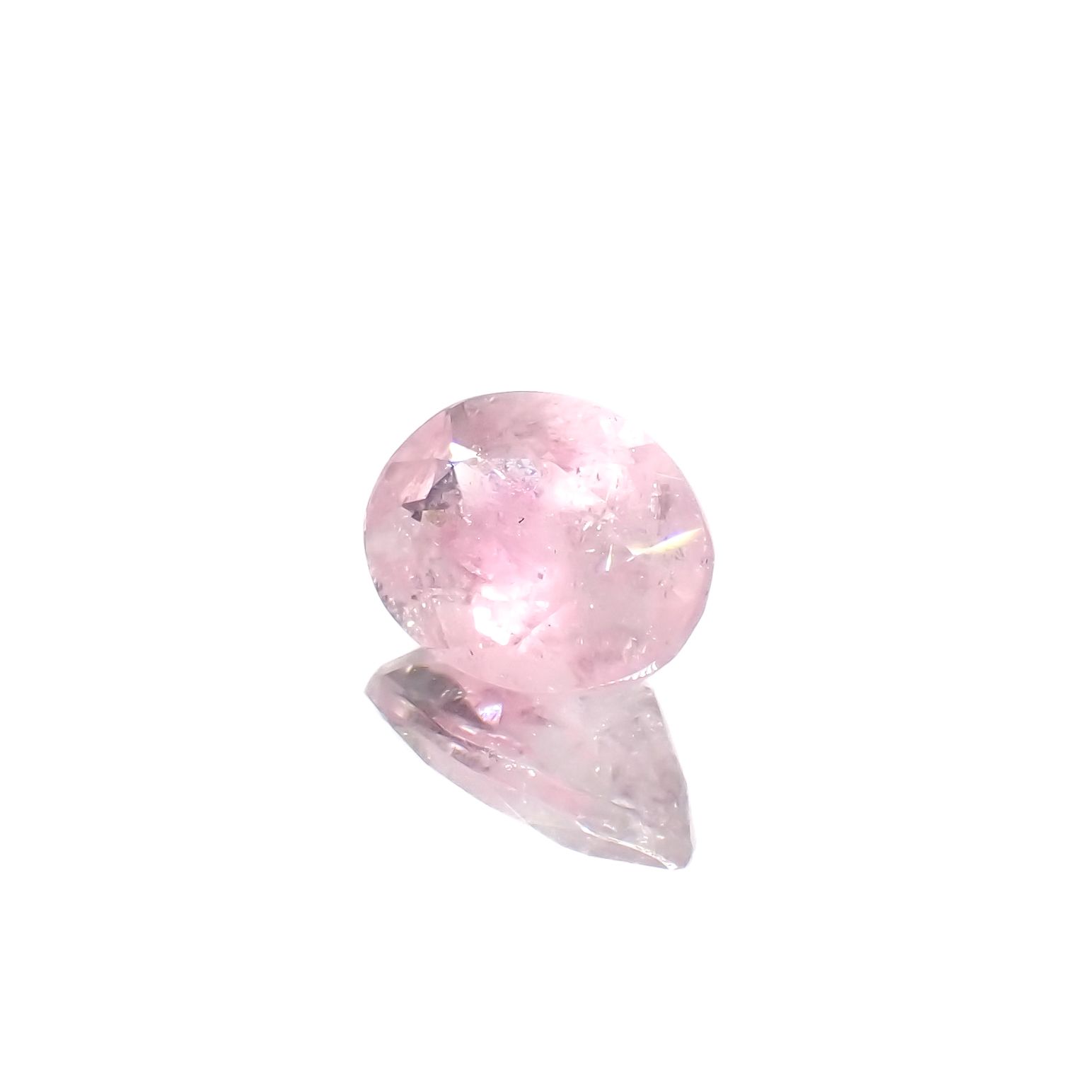 ピンククリスタルトルマリン(宝石名ピンク・トルマリン)コンゴ民主共和国産 1.33ct 識別済[230823235]8.1x6.1mm前後