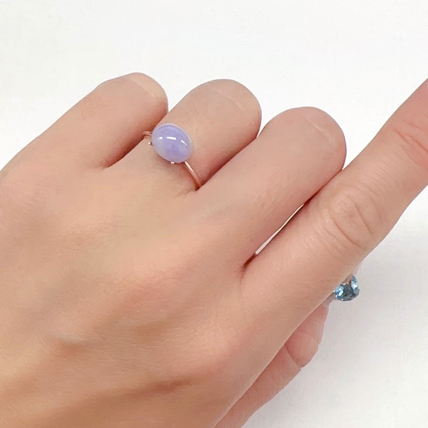 ラベンダー翡翠 ビルマ産 2.42ct[240326958]9.1x7.1mm前後